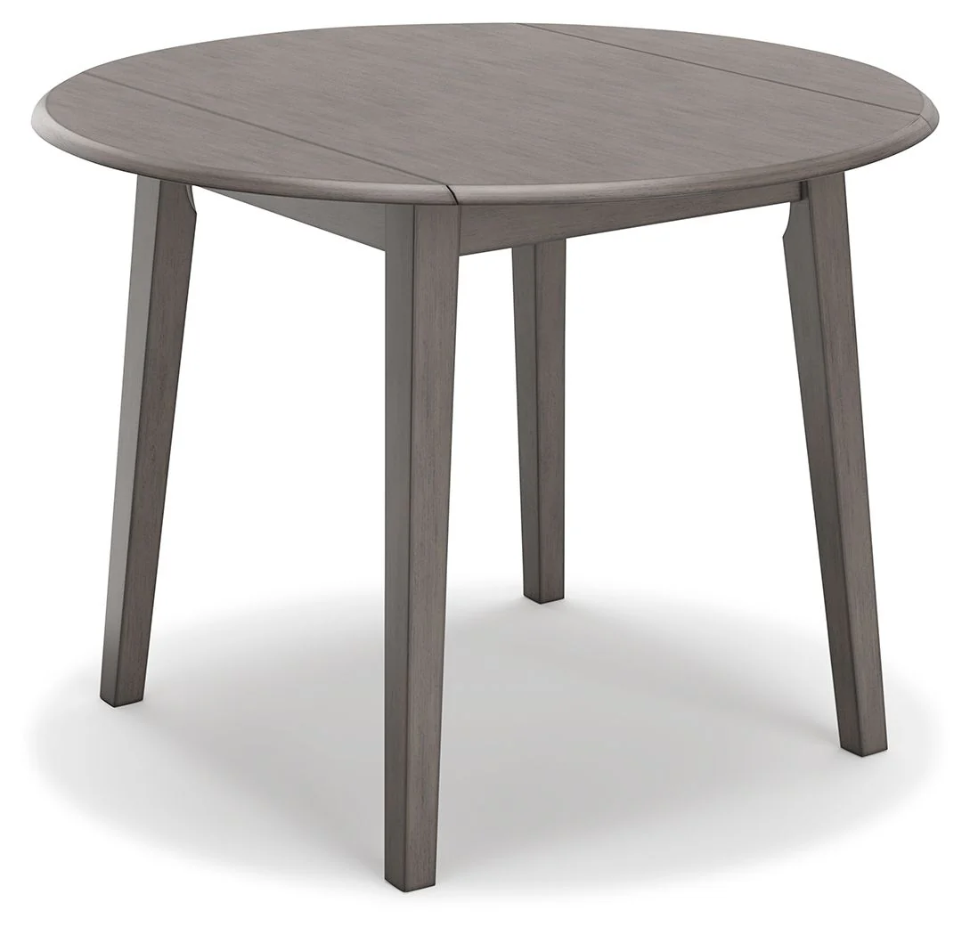 Shullden - Round Drm Drop Leaf Table - Gray - Image 1