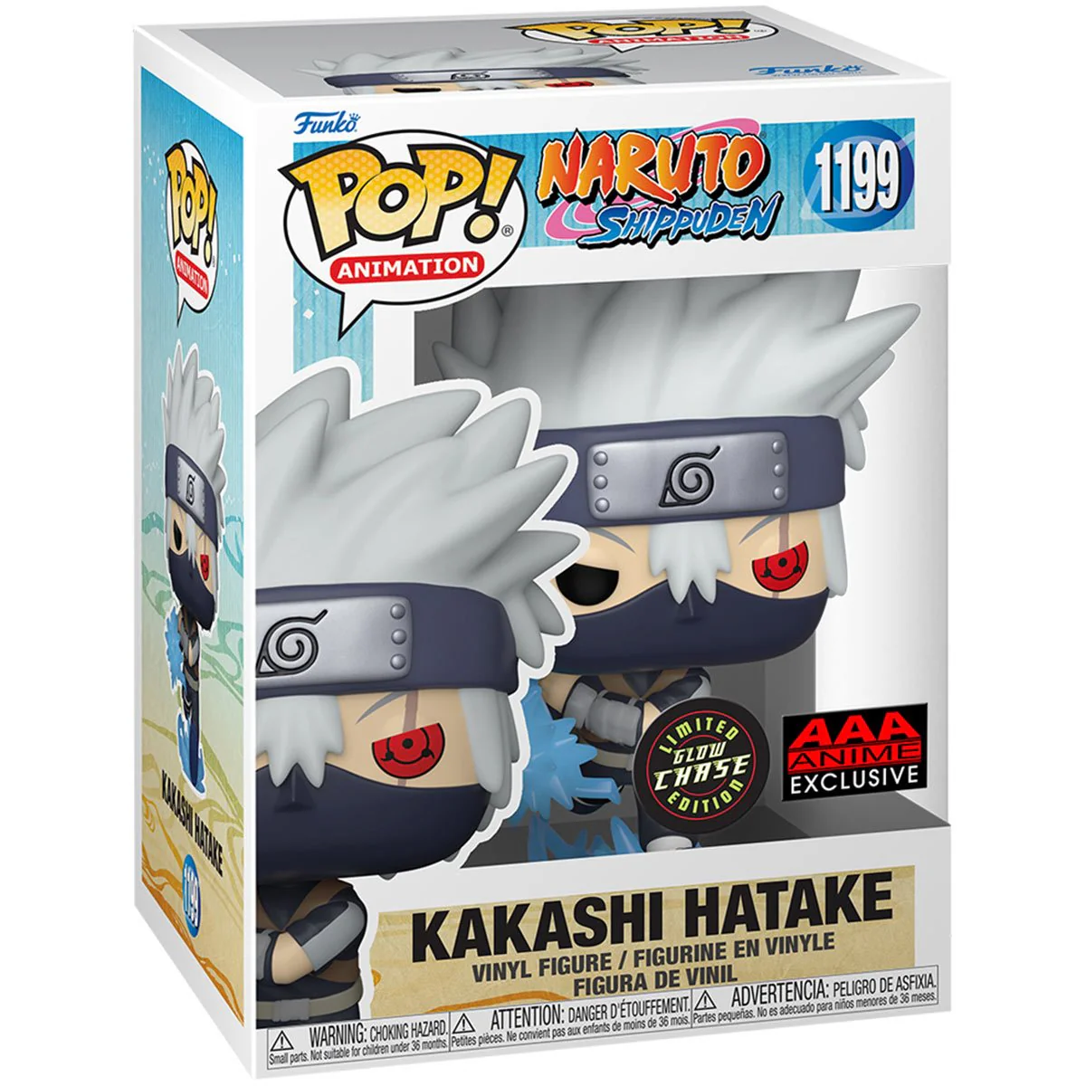 Funko Pop! Naruto Shippuden - Young Kakashi Hatake Chidori GITD Chase AAA Anime Exclusive - Image 2