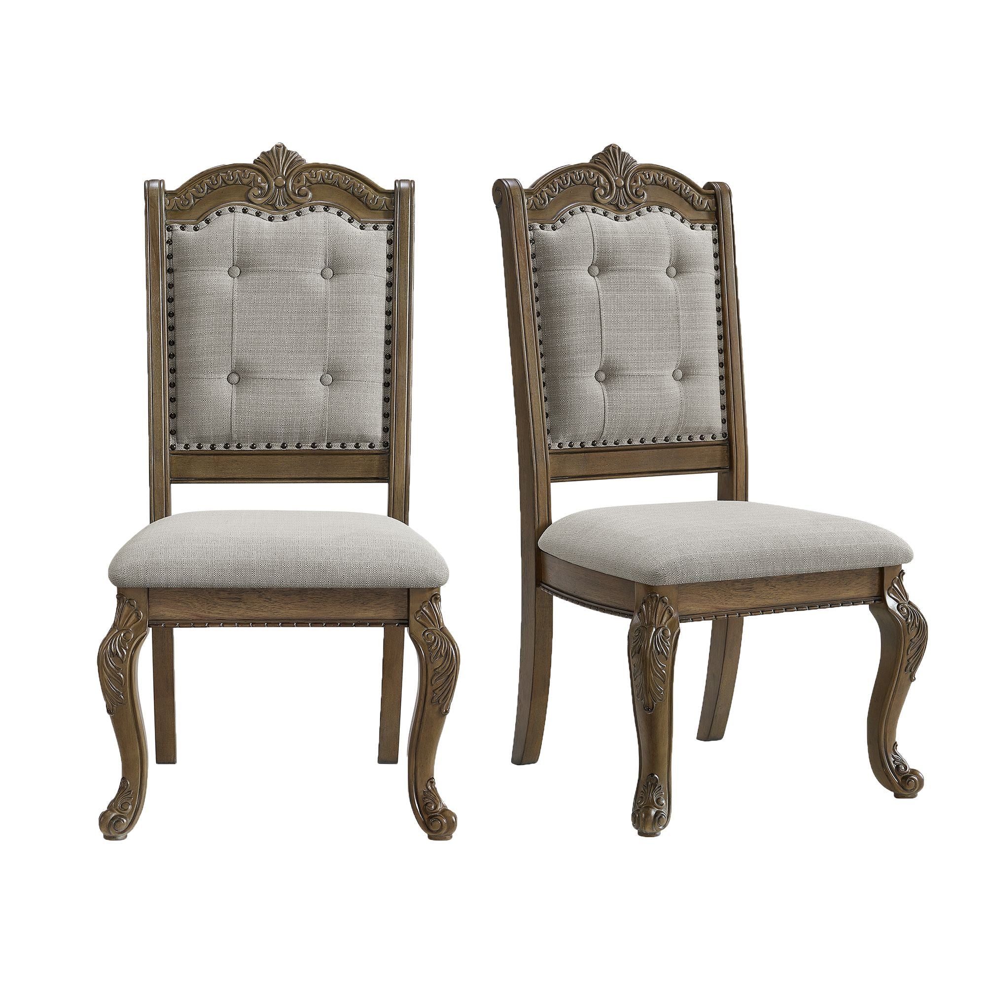 Madison Park - Dining Side Chair (Set of 2) - Walnut / Beige - Image 1