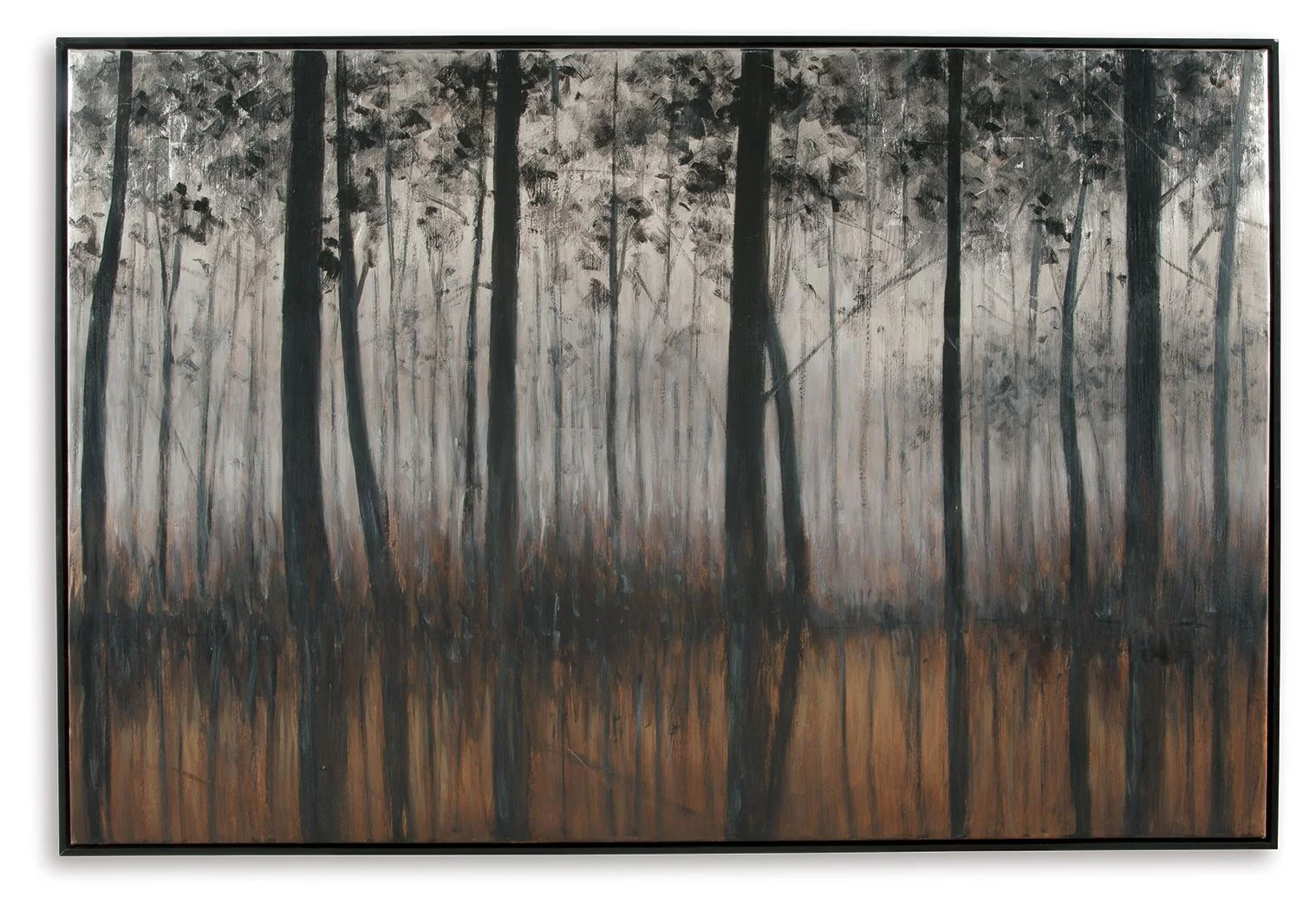Philyra – Wall Art – Black / Orange / Silver
