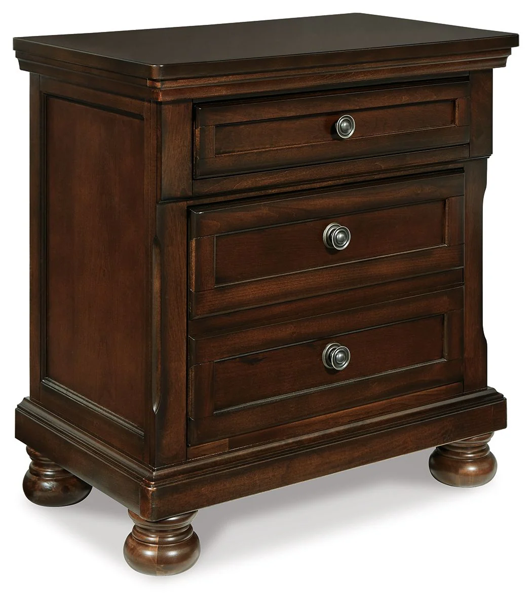 Porter – Two Drawer Night Stand – Dark Brown
