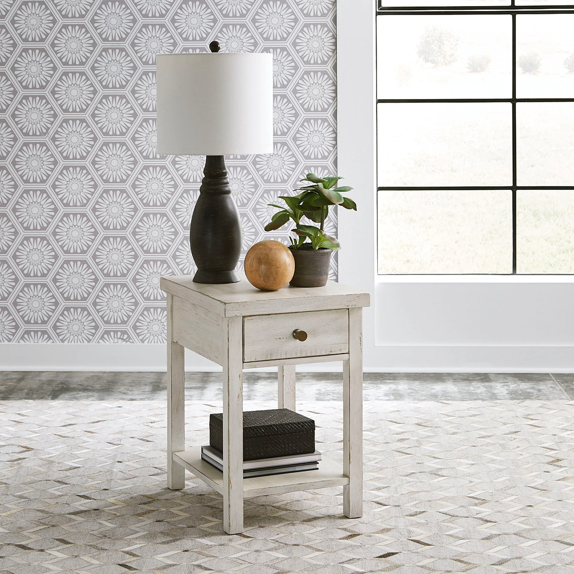 Modern Farmhouse - Drawer Chair Side Table - Image 2
