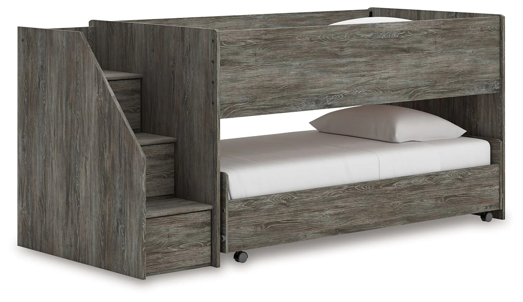 Frandern – Twin Over Twin Loft Bed – Gray
