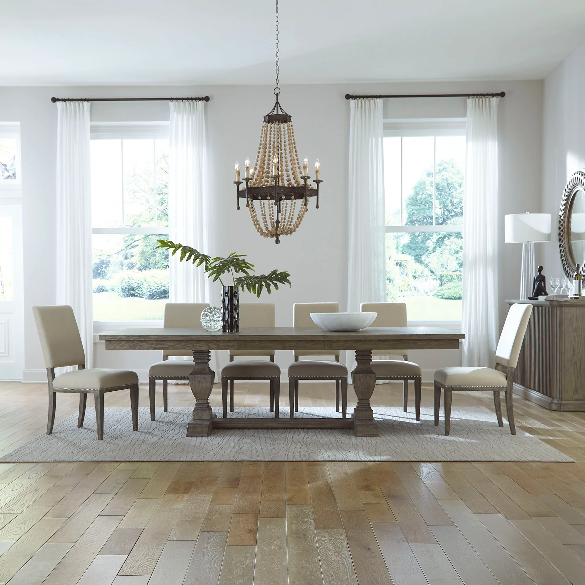 Westfield – 7 Piece Trestle Table Set – Havana Brown