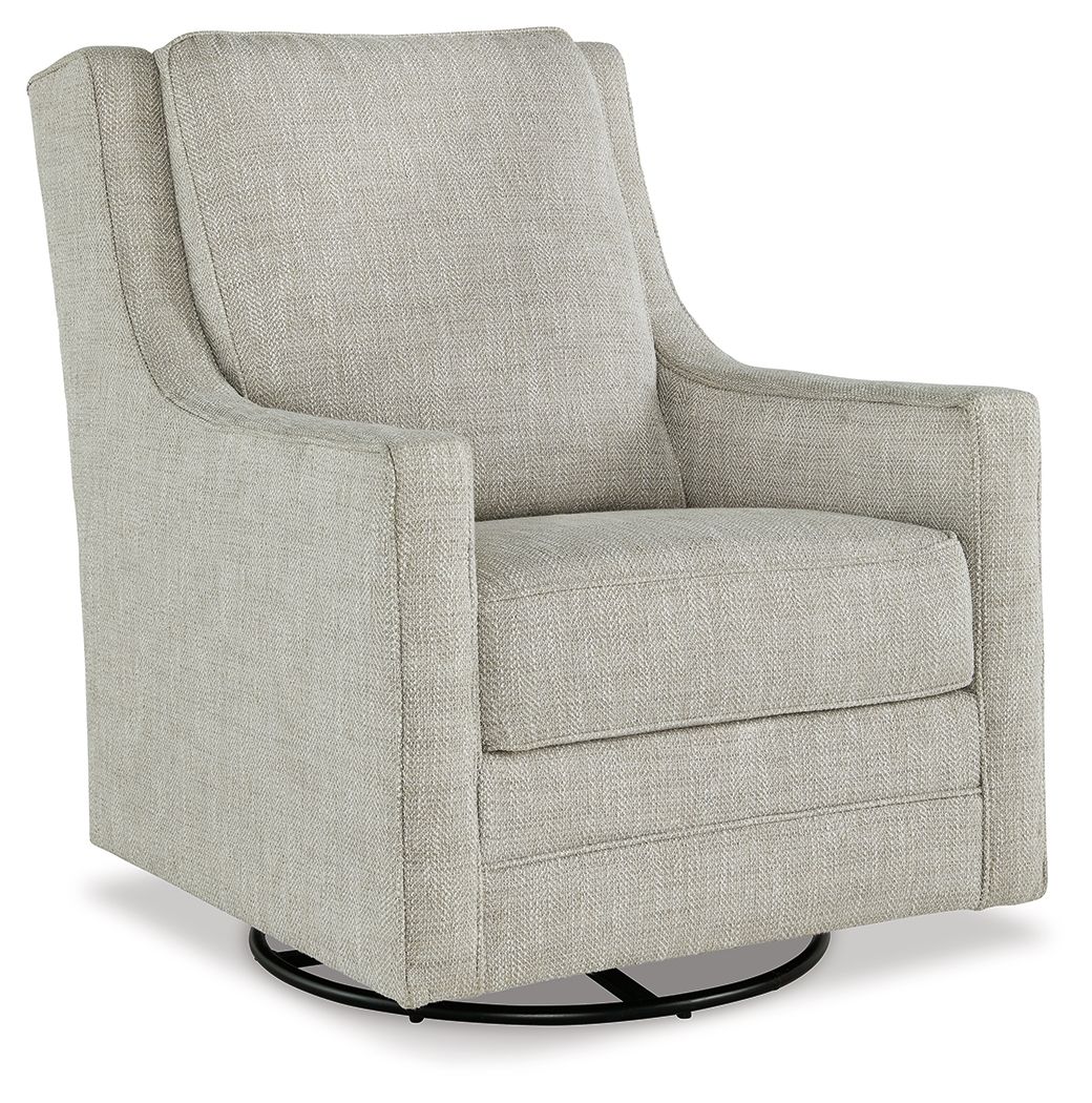 Kambria – Swivel Glider Accent Chair – Fog