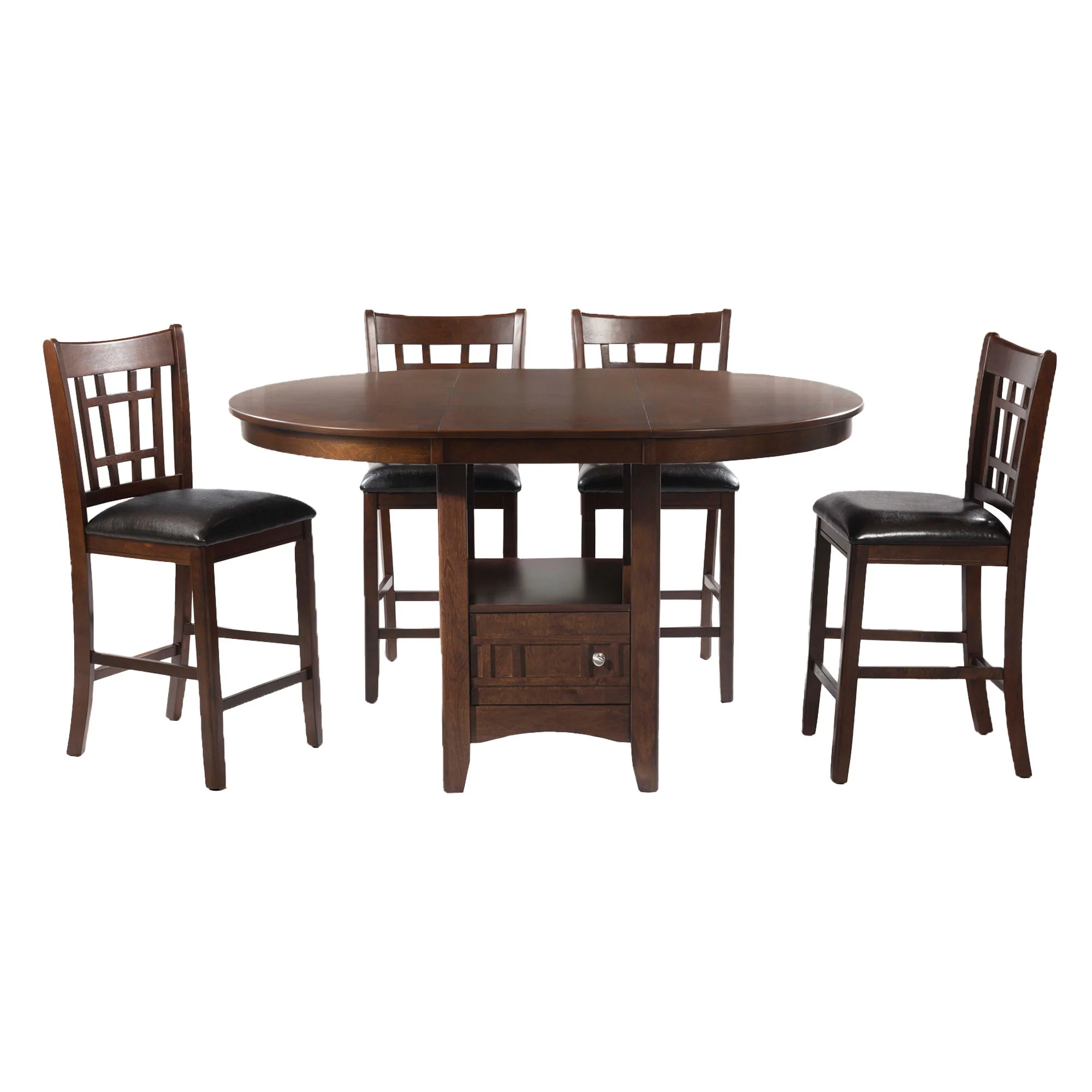 Max - Pub 5 Piece Dining Set - Walnut - Image 1