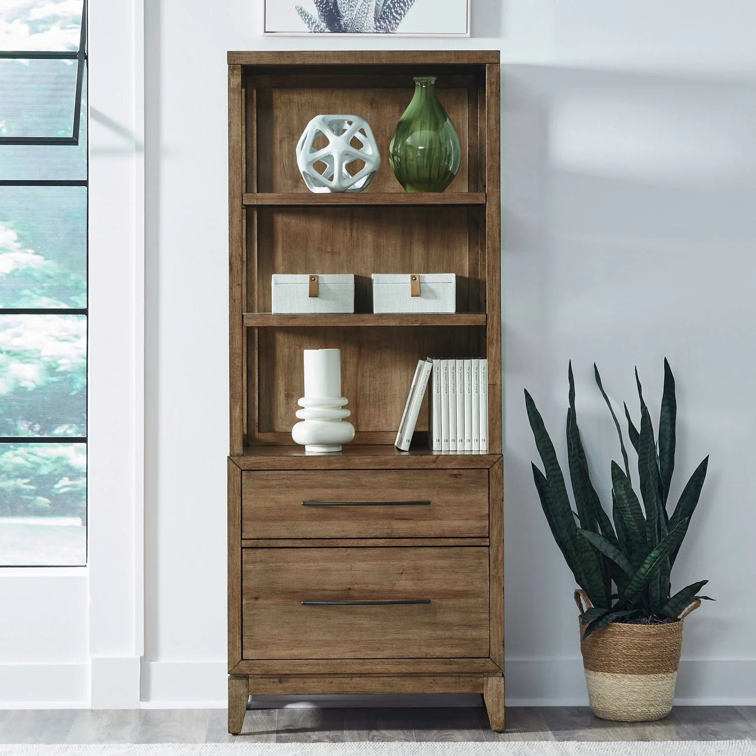 Shaker Lakes – Lateral File Bookcase – Harvest Brown