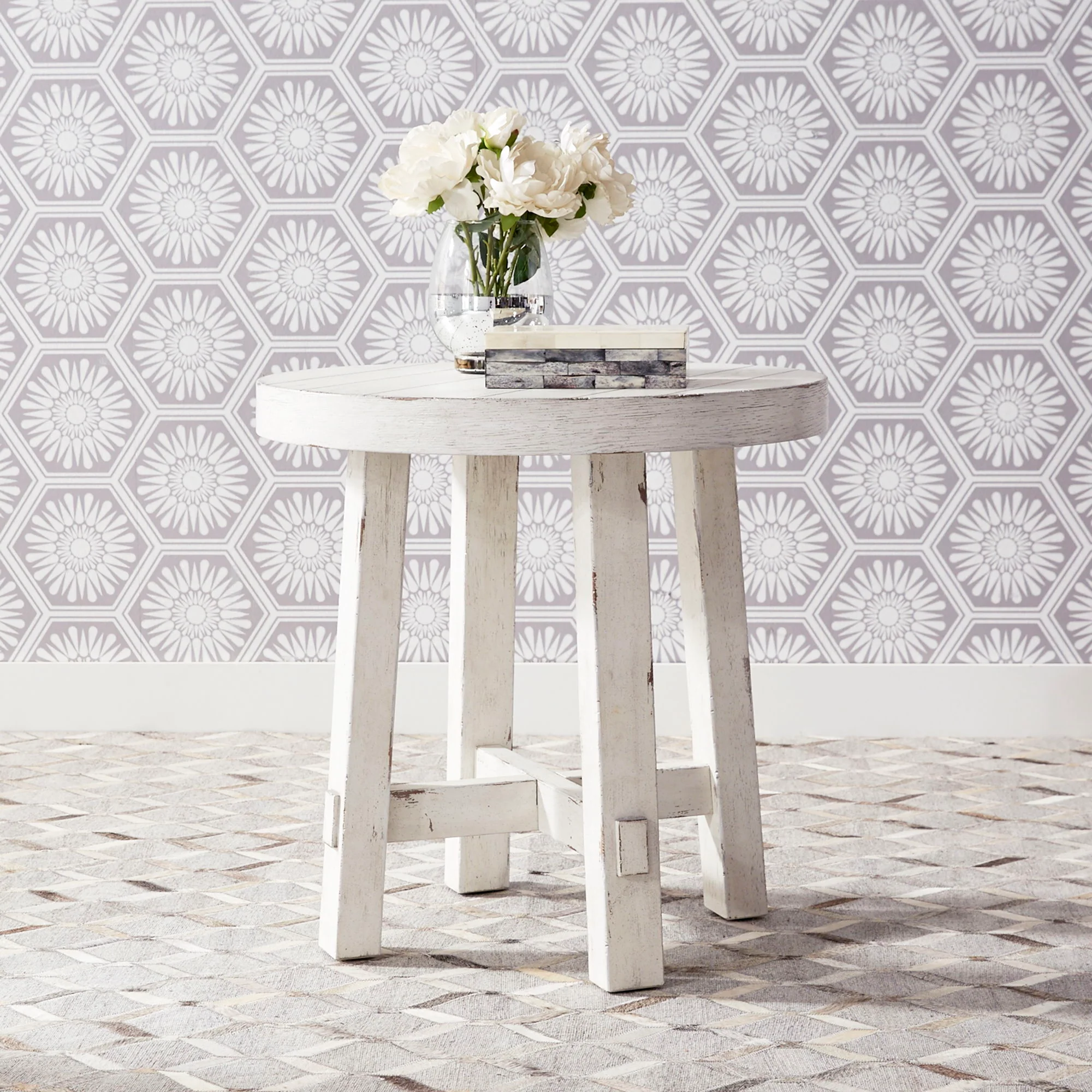Modern Farmhouse - Splay Leg Round End Table - Image 2