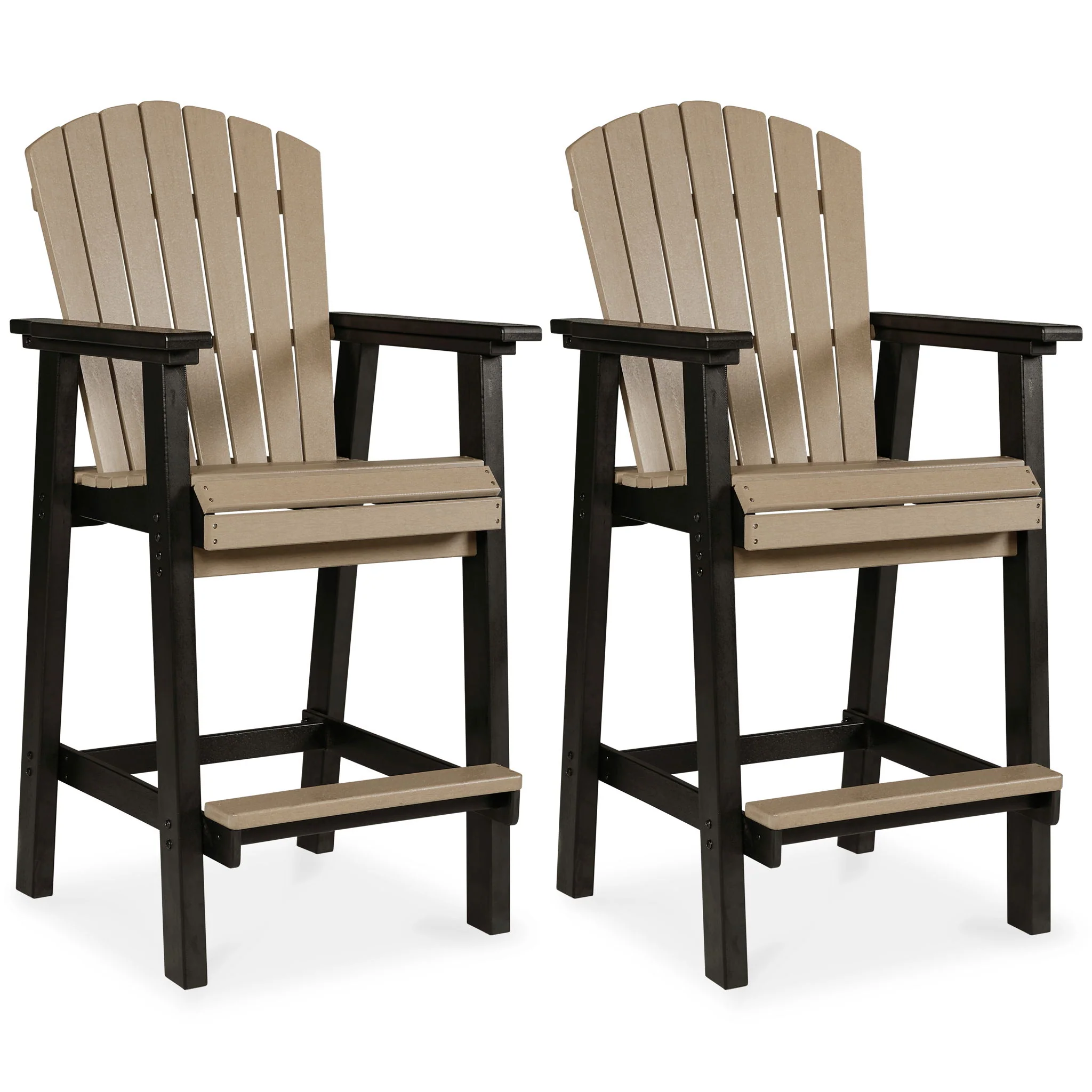 Fairen Trail - Tall Barstool (Set of 2) - Black / Driftwood - Image 1