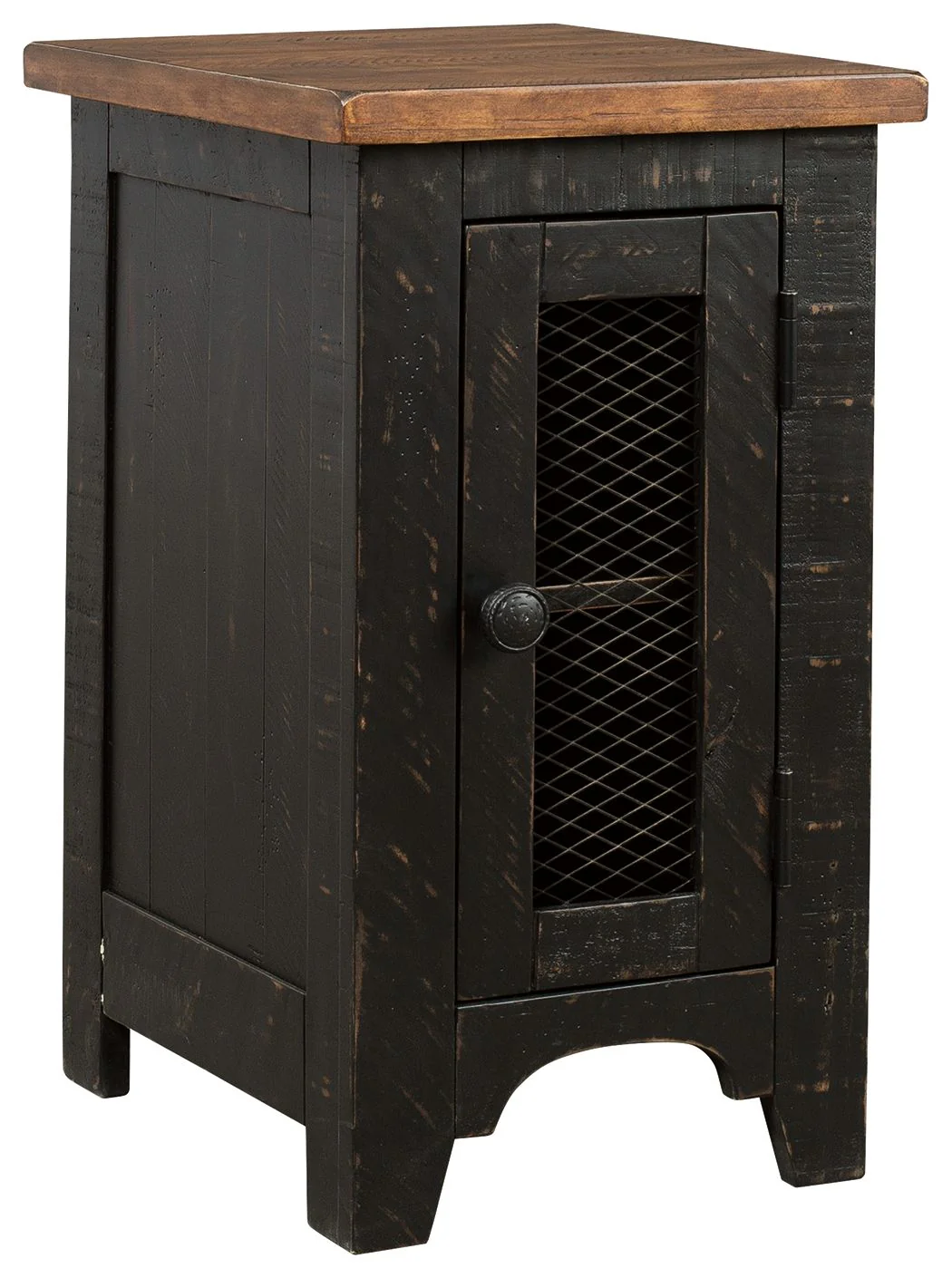 Valebeck – Chair Side End Table – Black / Brown