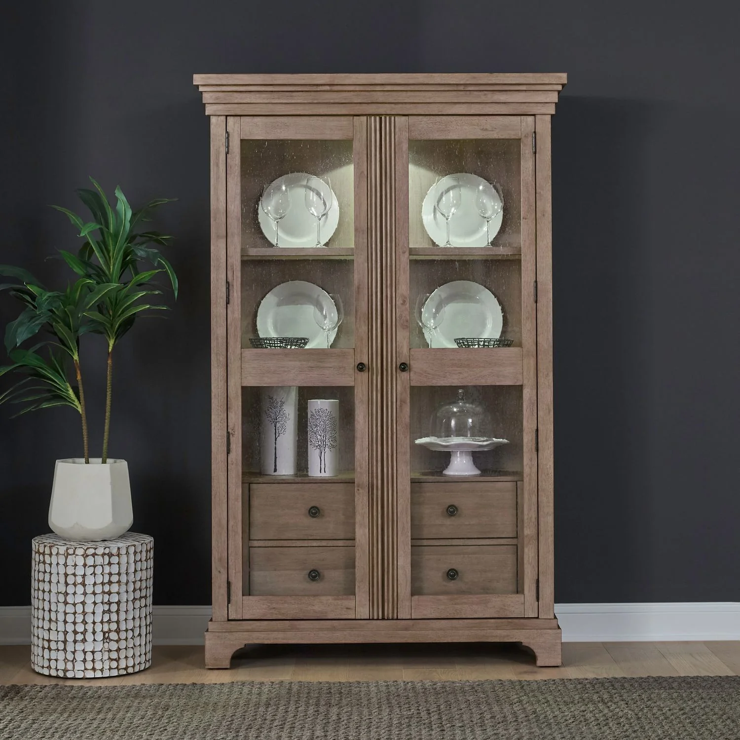 Haven Hills – Display Cabinet – Camel Beige