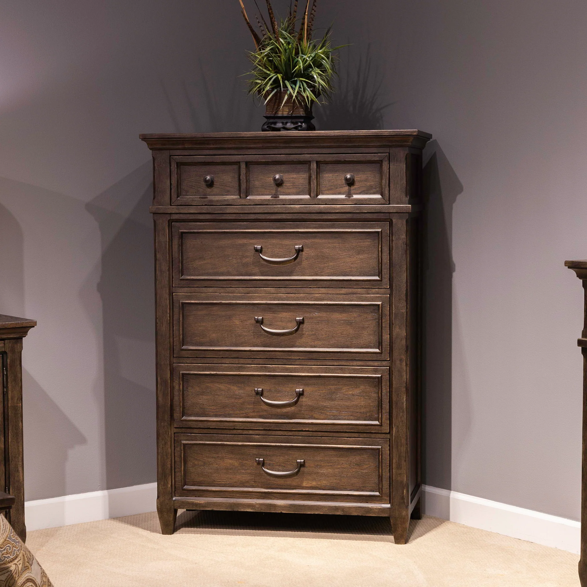 Paradise Valley - 5 Drawer Chest - Saddle Brown - Image 1