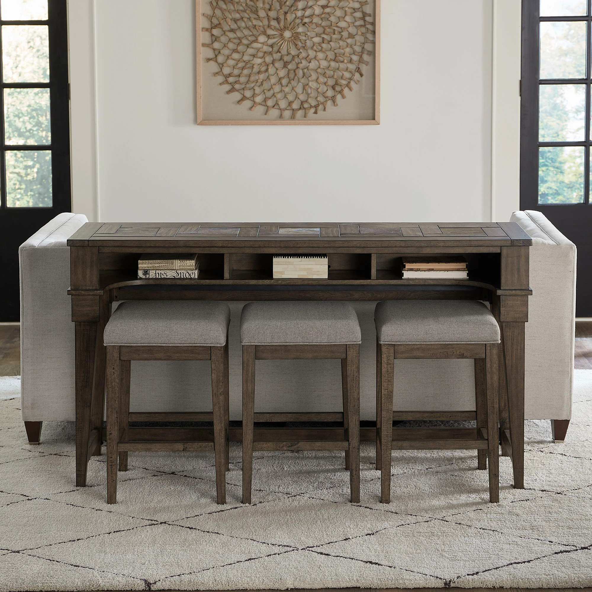Arrowcreek – 4 Piece Living Room Set – Weathered Stone