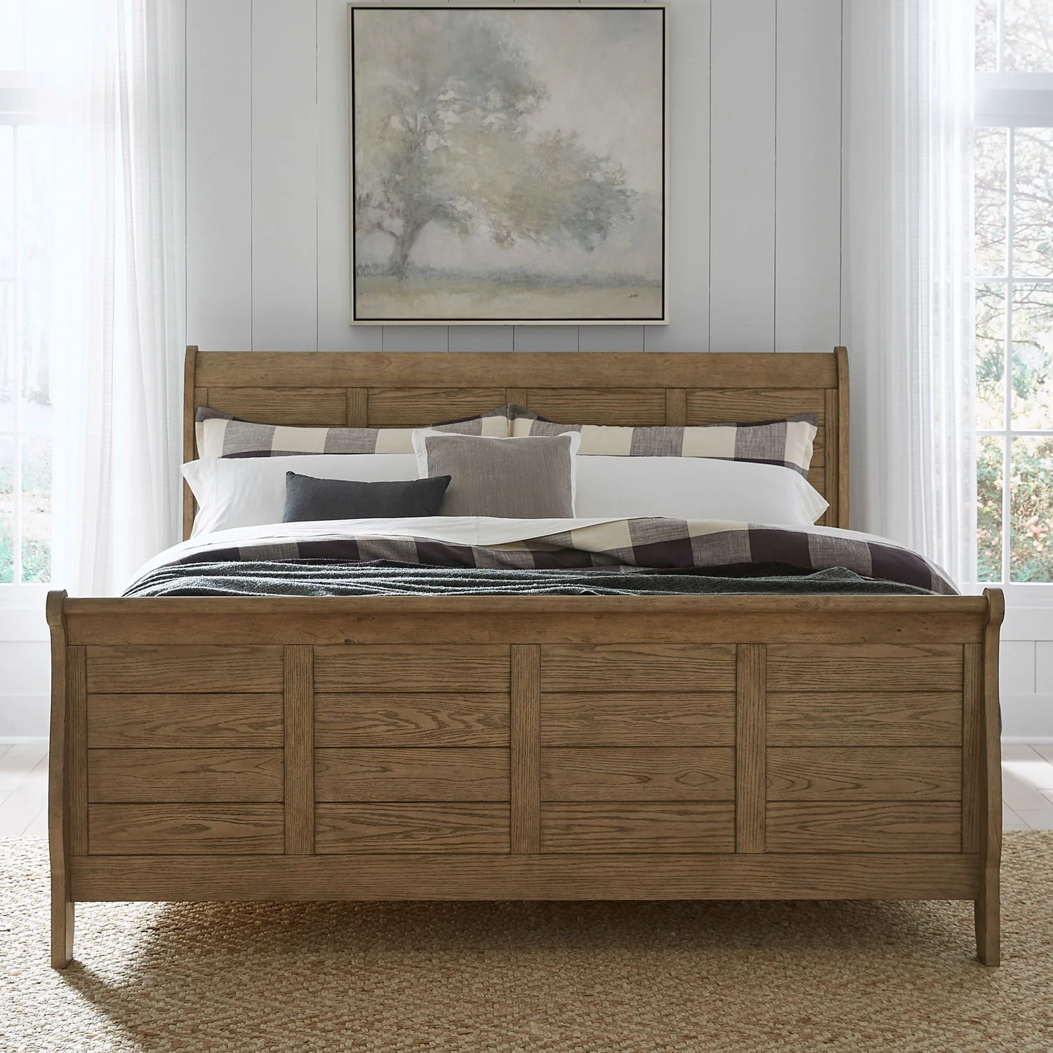 Grandpas Cabin – Sleigh Bed (Softly Bent Shape)