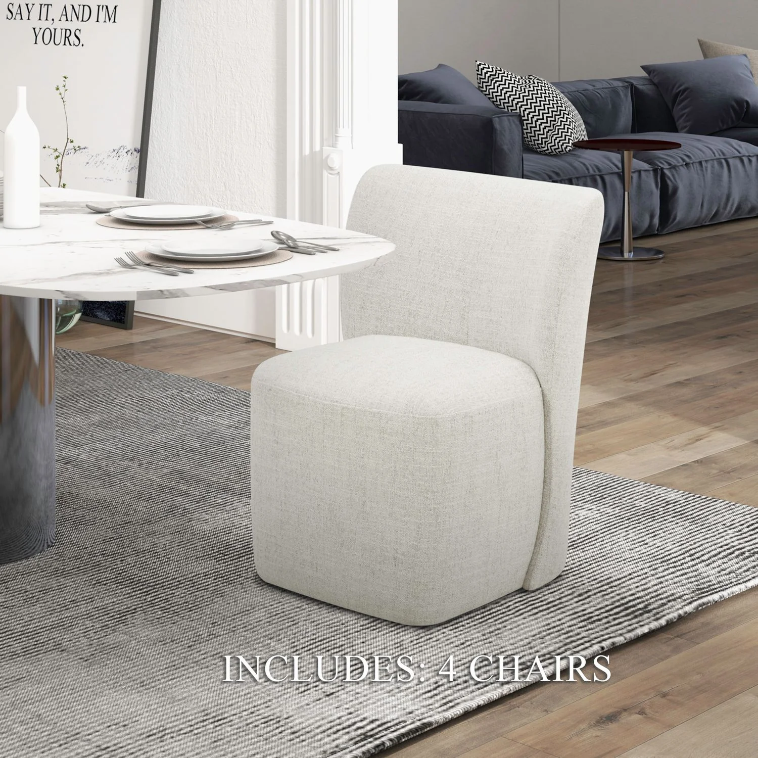 Accent Dining - Fabric Dining Chairs (Set of 4) - Image 1
