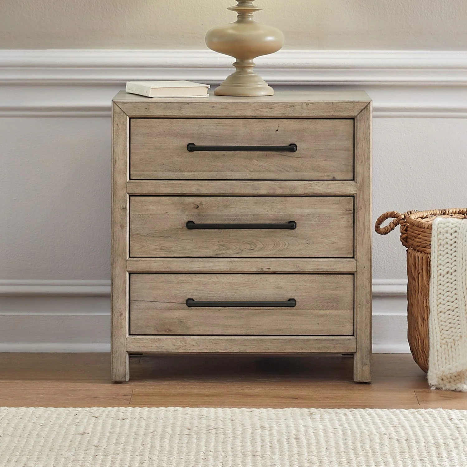 Proximity Place - Nightstand With Charging Station - Barley Buff - Image 1