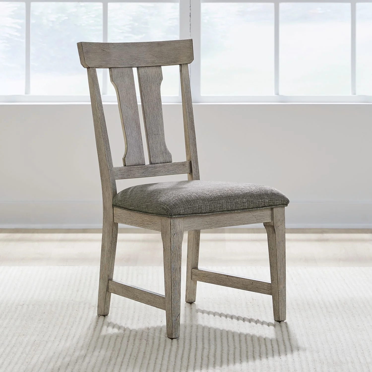 Hallendale - Splat Back Side Chair - Gravel Wash - Image 1