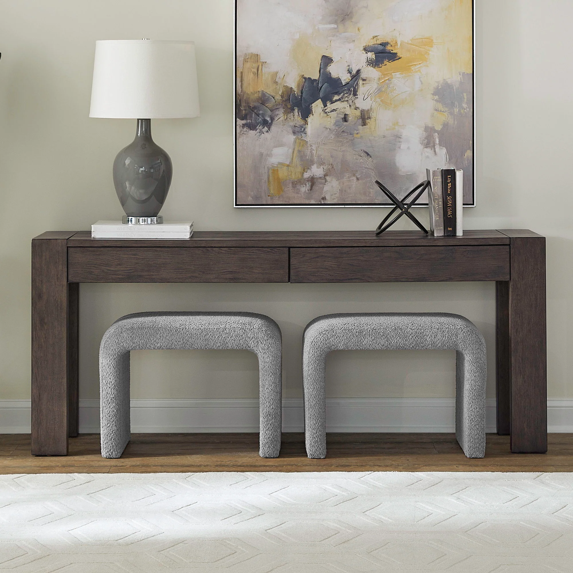 Cascade Falls – 3 Piece Set – Satin Espresso / Gray