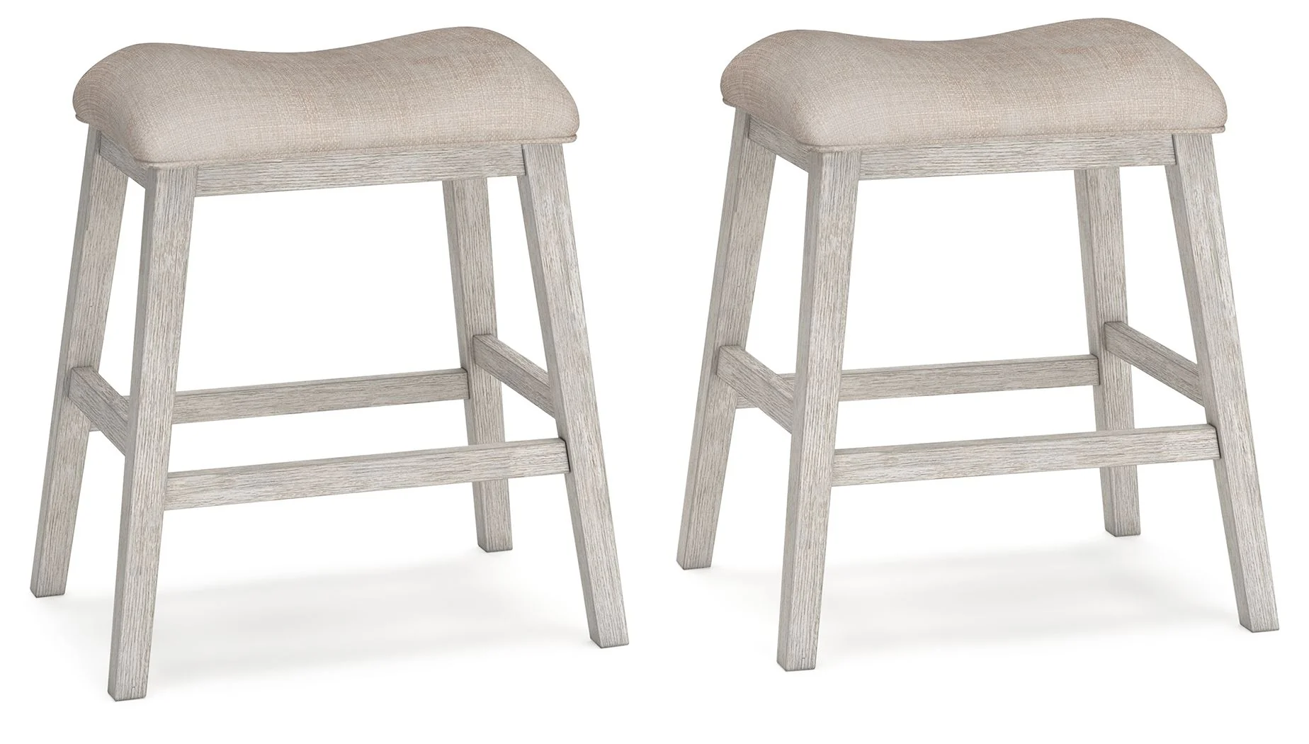 Skempton – Upholstered Stool (Set of 2) – White