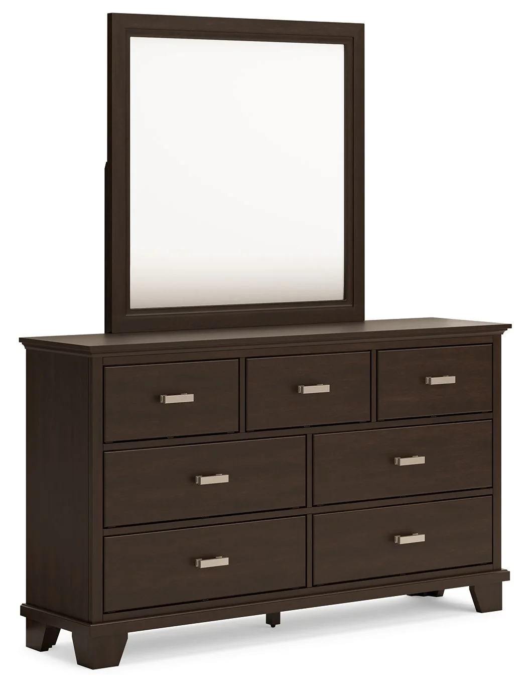 Covetown – Dresser And Mirror – Dark Brown