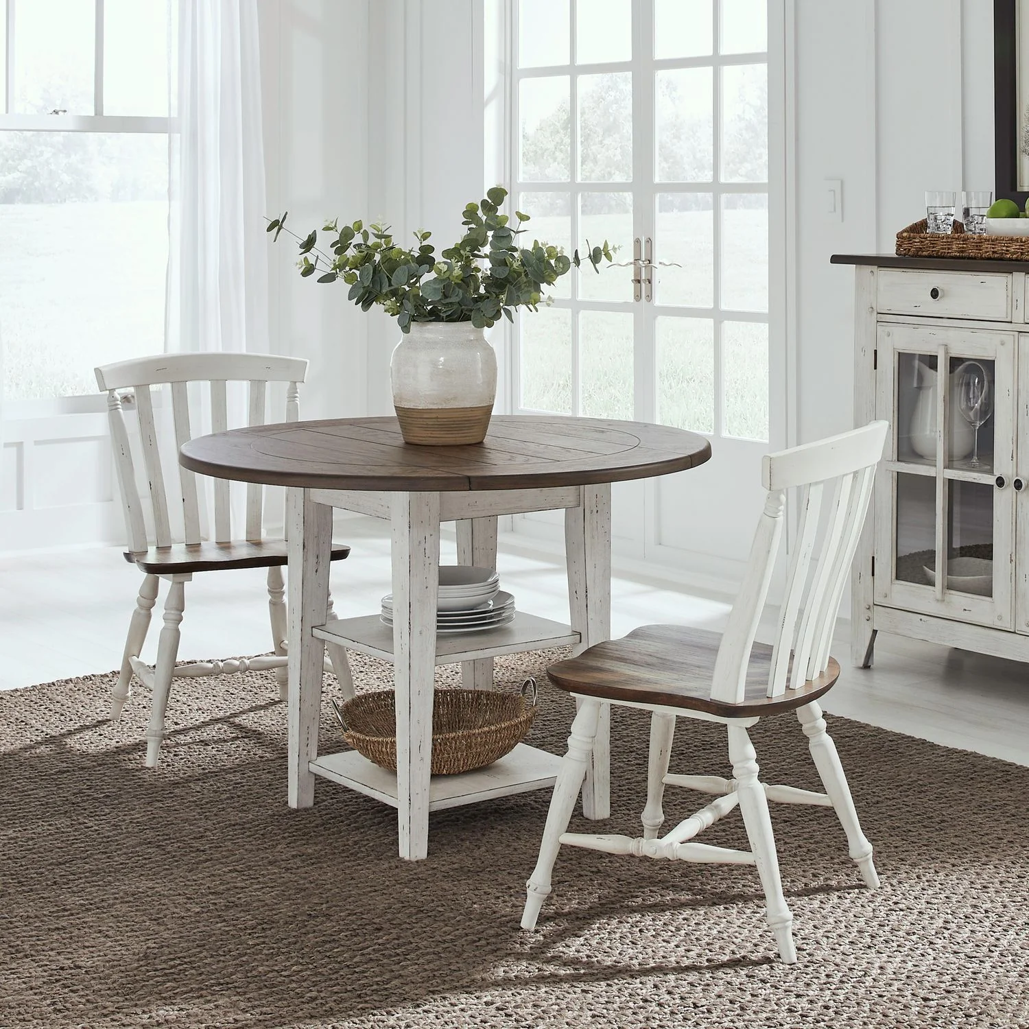 Al Fresco - 3 Piece Drop Leaf Set - Graphite & Whitestone - Image 1