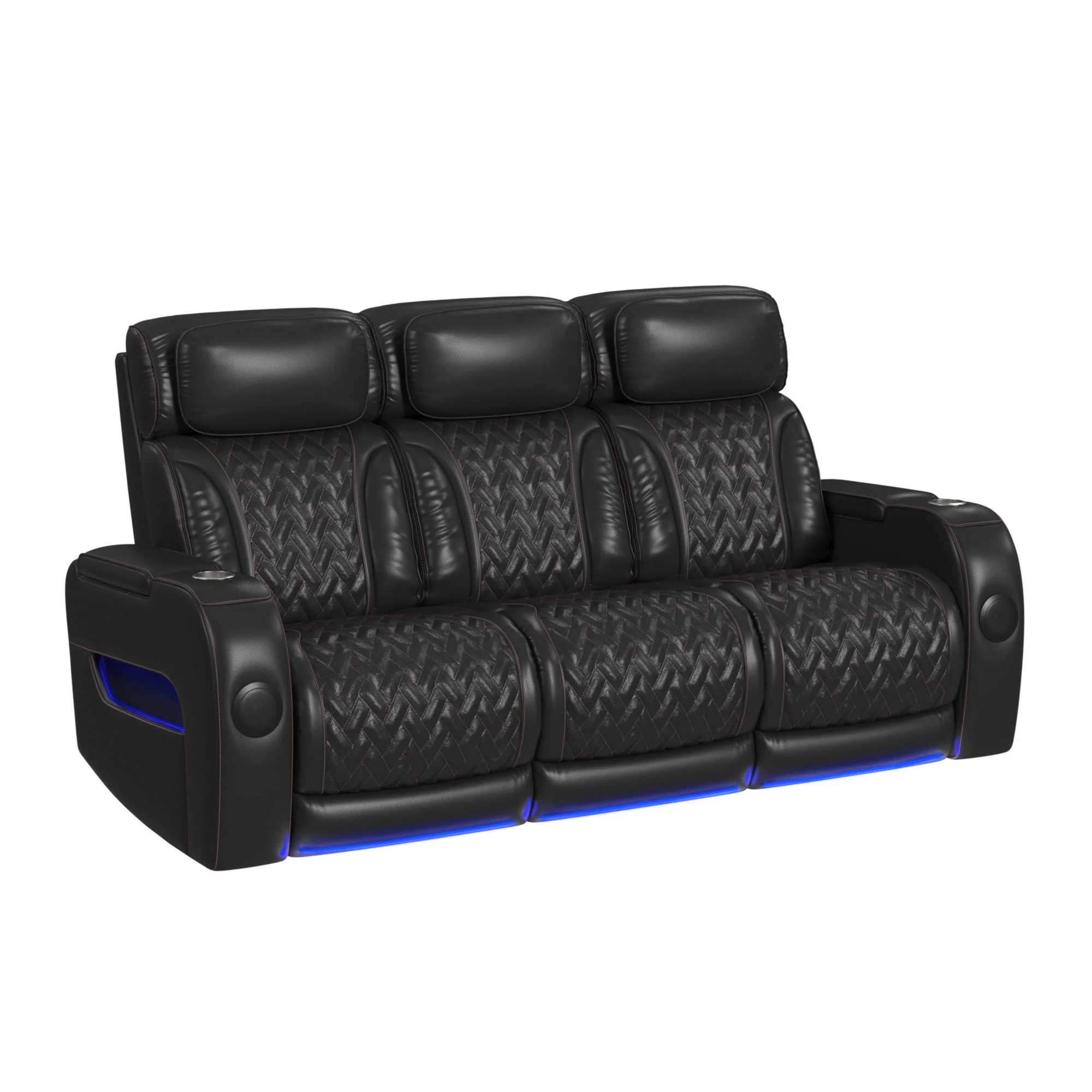 Prime Time – P3 Sofa With I Table, Reading Light, Heat, Massage, LED, And Speaker