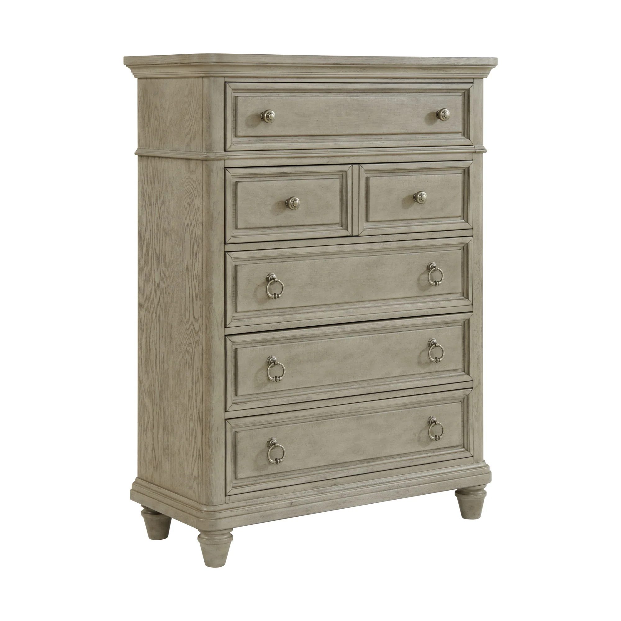 Whit-Ash - 5-Drawer Chest - Light Gray - Image 1