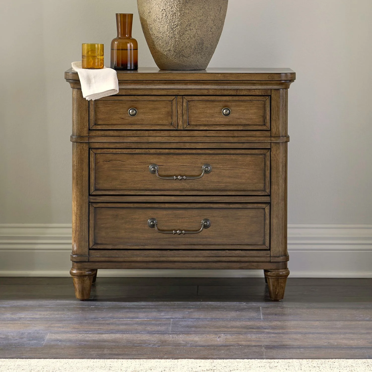 Harrison Heights - Nightstand With Charging Station - Sienna - Image 1