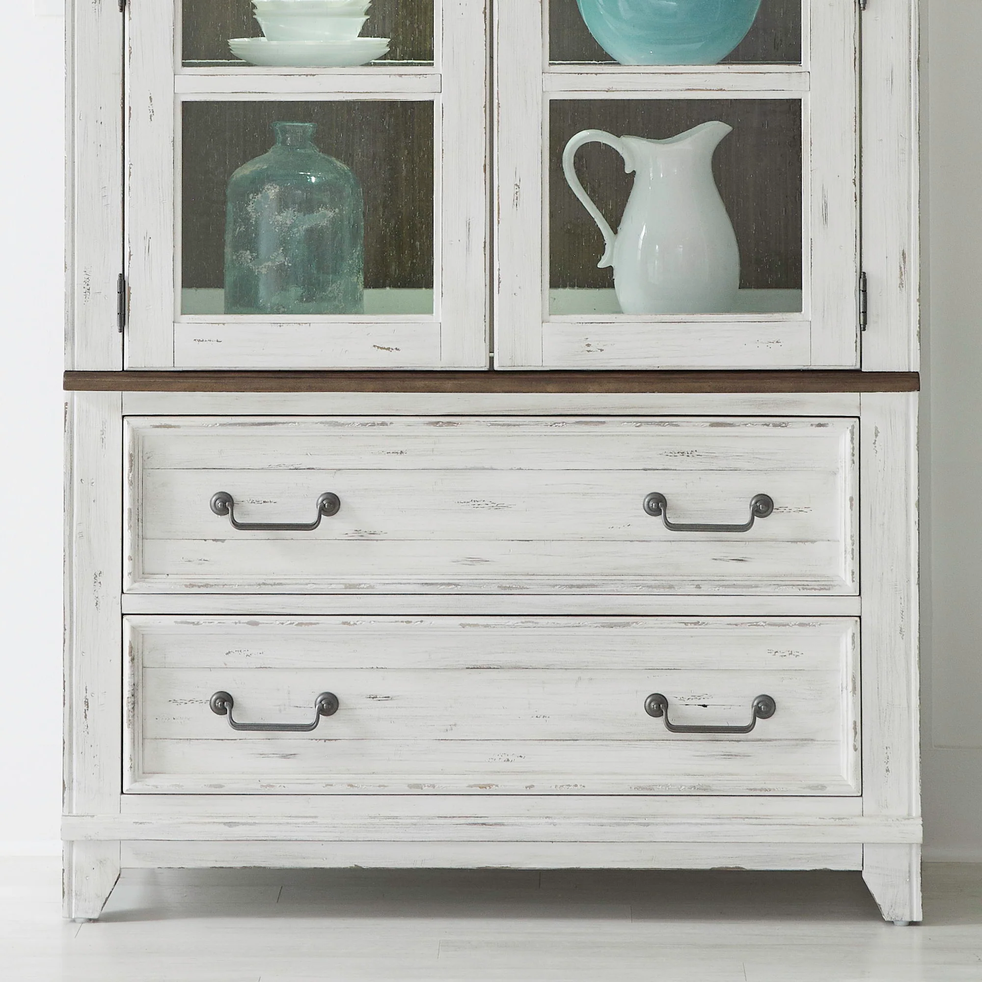 River Place - Curio Base - Riverstone White & Tobacco - Image 1