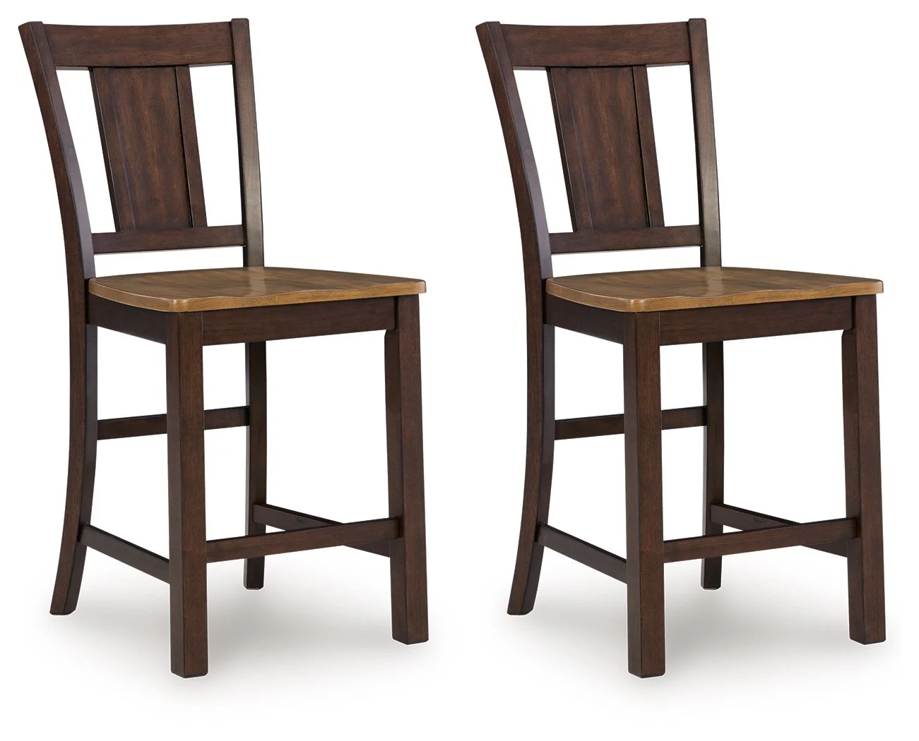 Rylandeen – Barstool (Set of 2) – Light Brown / Dark Brown