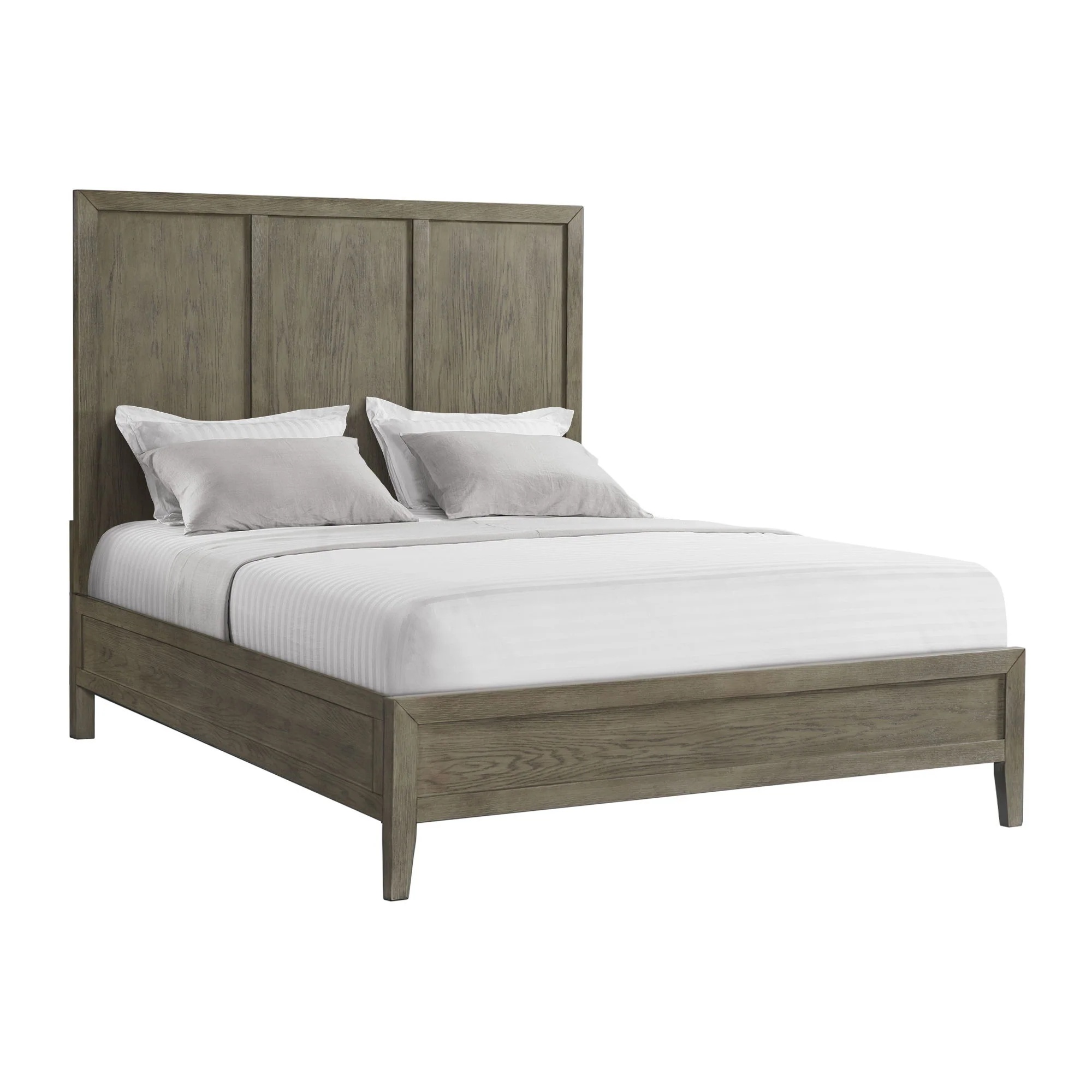 Versailles Contemporary – Queen Low Footboard And 4 Slats With 4 Support Legs – Gray