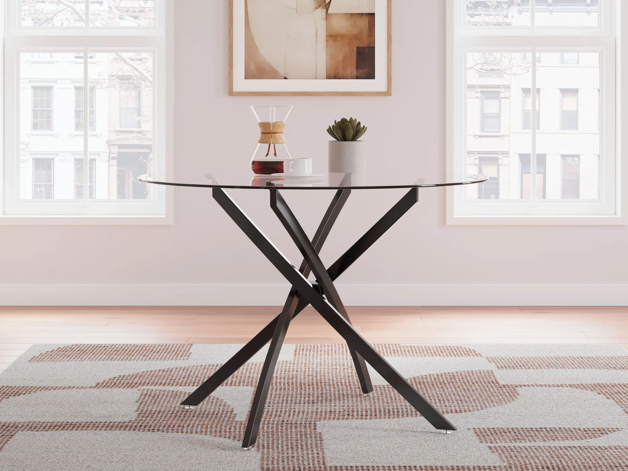 Pharwynn - Round Dining Room Table - Black - Image 3