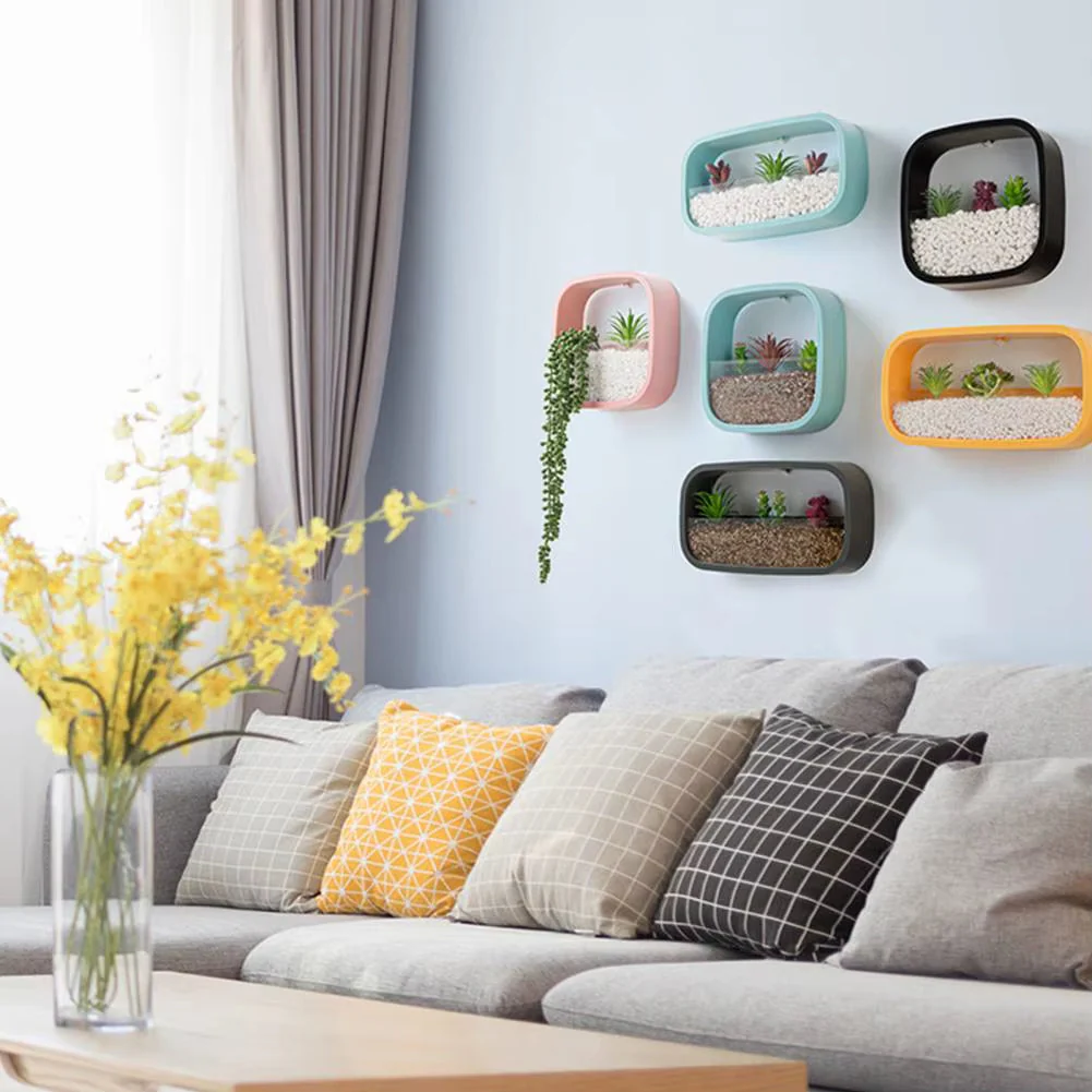 Geometric Diamond Wall Vase Shelf - Image 1