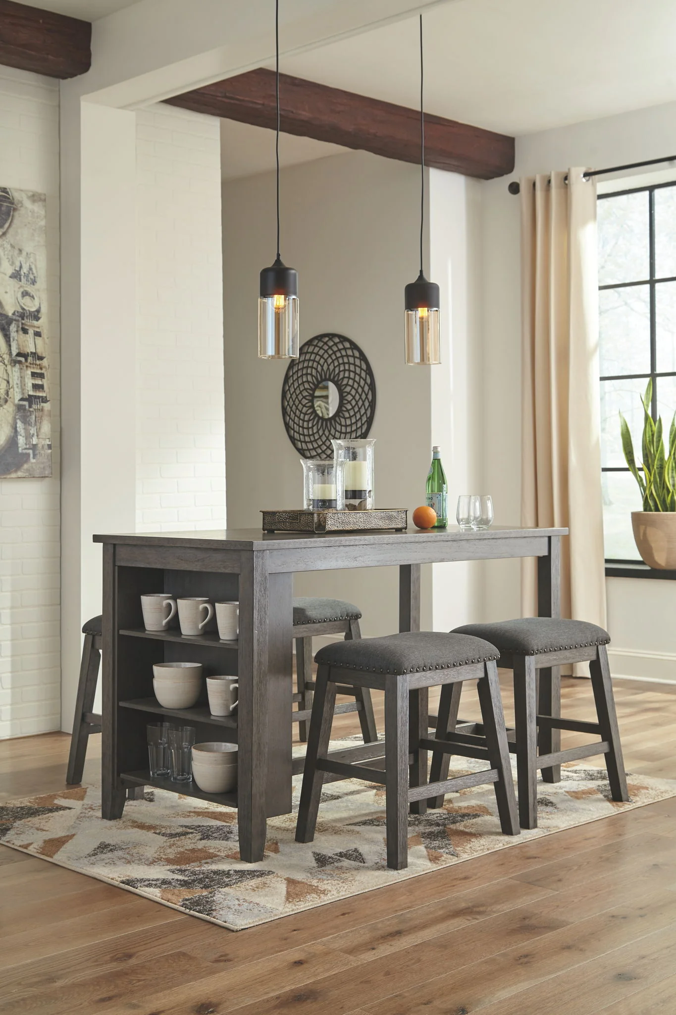 Caitbrook - Rectangular Counter Table Set - Image 2