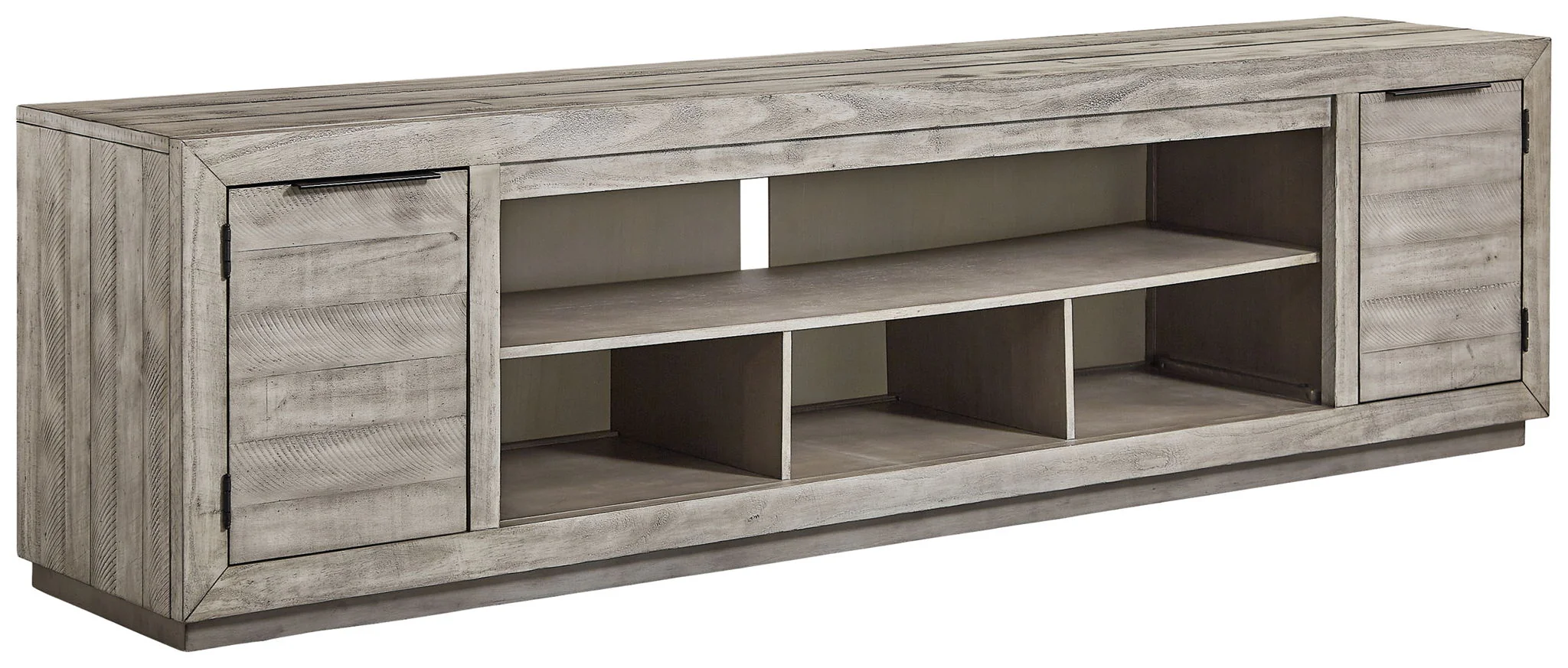 Naydell – XL TV Stand w/Fireplace Option – Gray