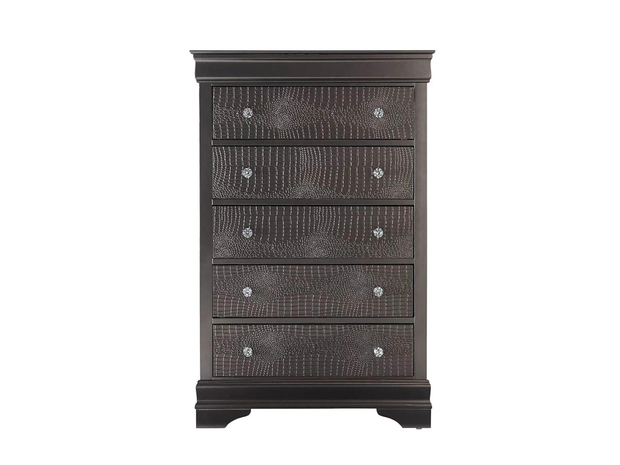 Global Pompei - 5 Drawer Chest - Metallic Gray - Image 1