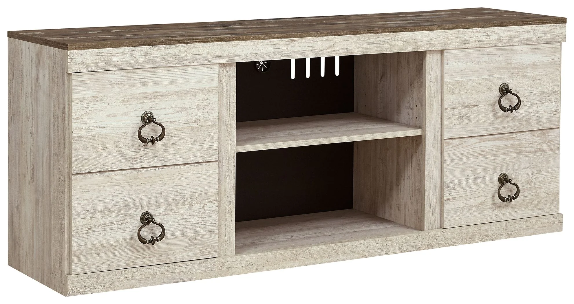 Willowton - TV Stand With Fireplace Option - Image 1