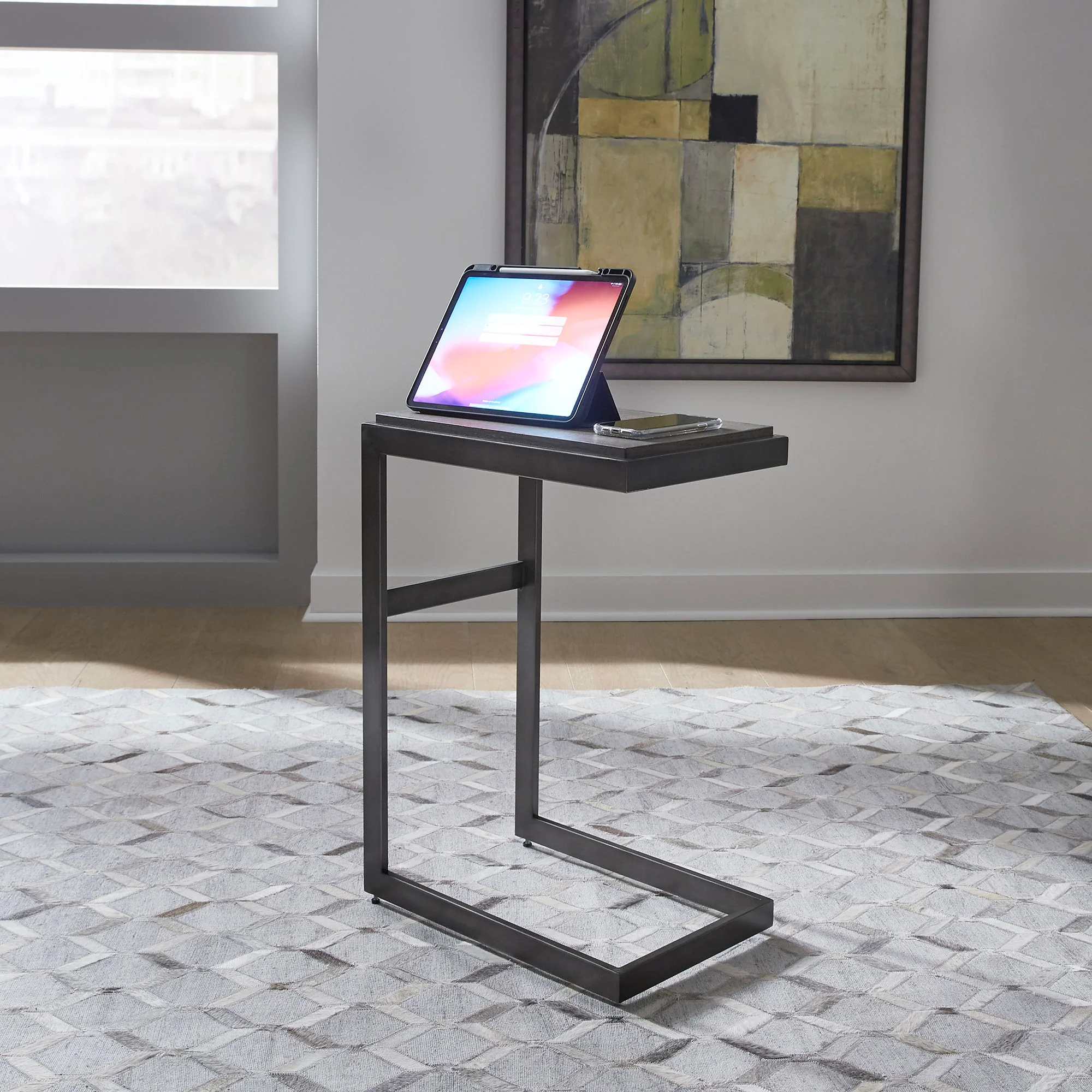 Modern View - Laptop Table - Dark Gray - Image 1