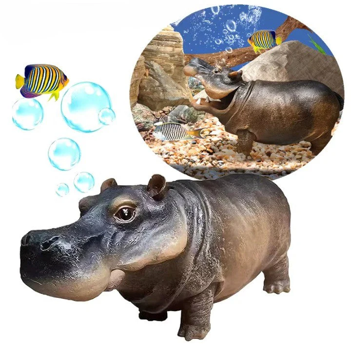 Mini Hippo Decorative Fish Tank Air Bubbler - Image 3