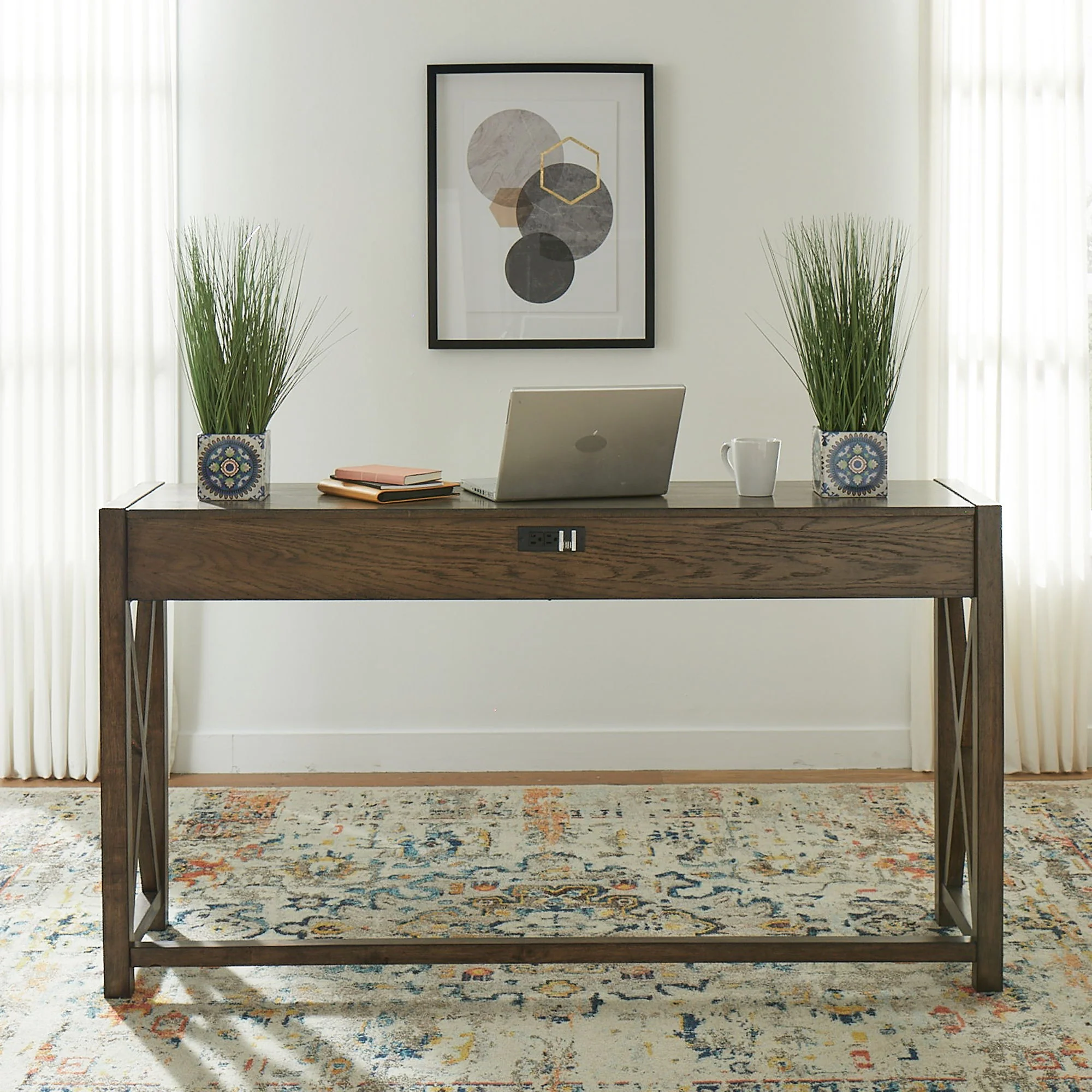 Lennox – Console Bar Table – Weathered Chestnut