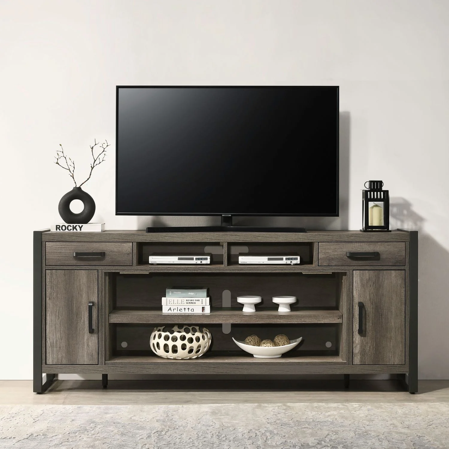 Fireplace TV Consoles – 78″ Fireplace TV Console FTS – Brown