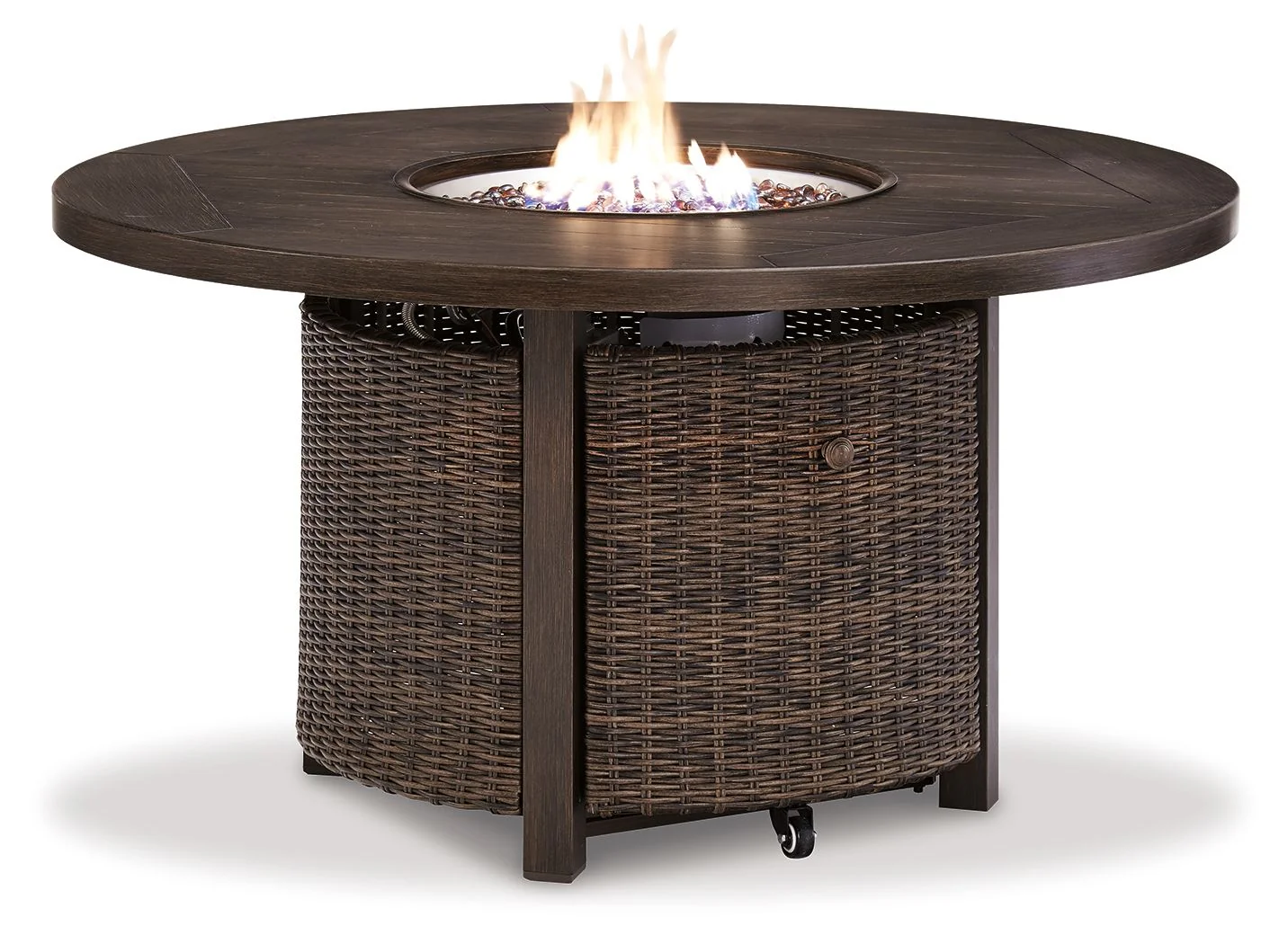 Paradise Trail – Round Fire Pit Table – Medium Brown