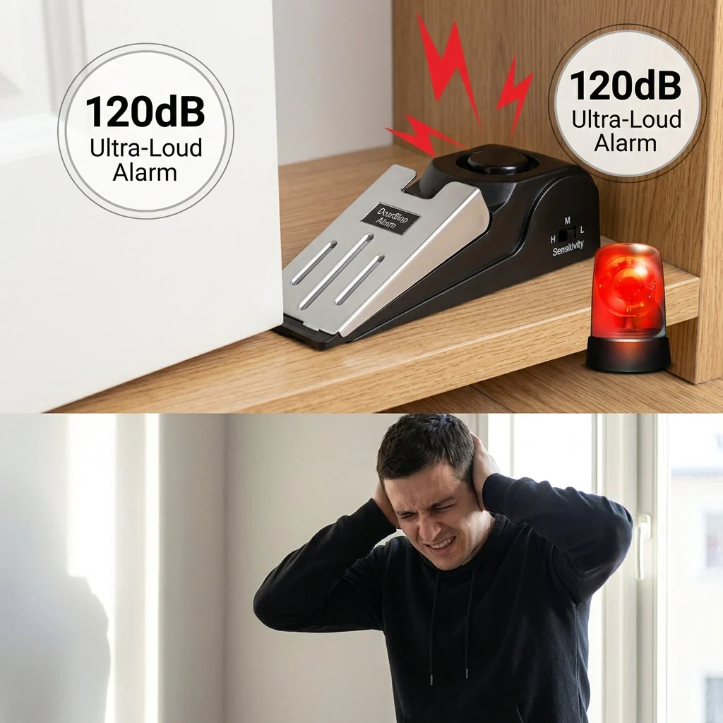 Portable Wireless Alarm Door Stopper - Image 2