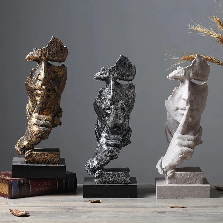 Silence Is Gold Miniature Sculpture - Image 2