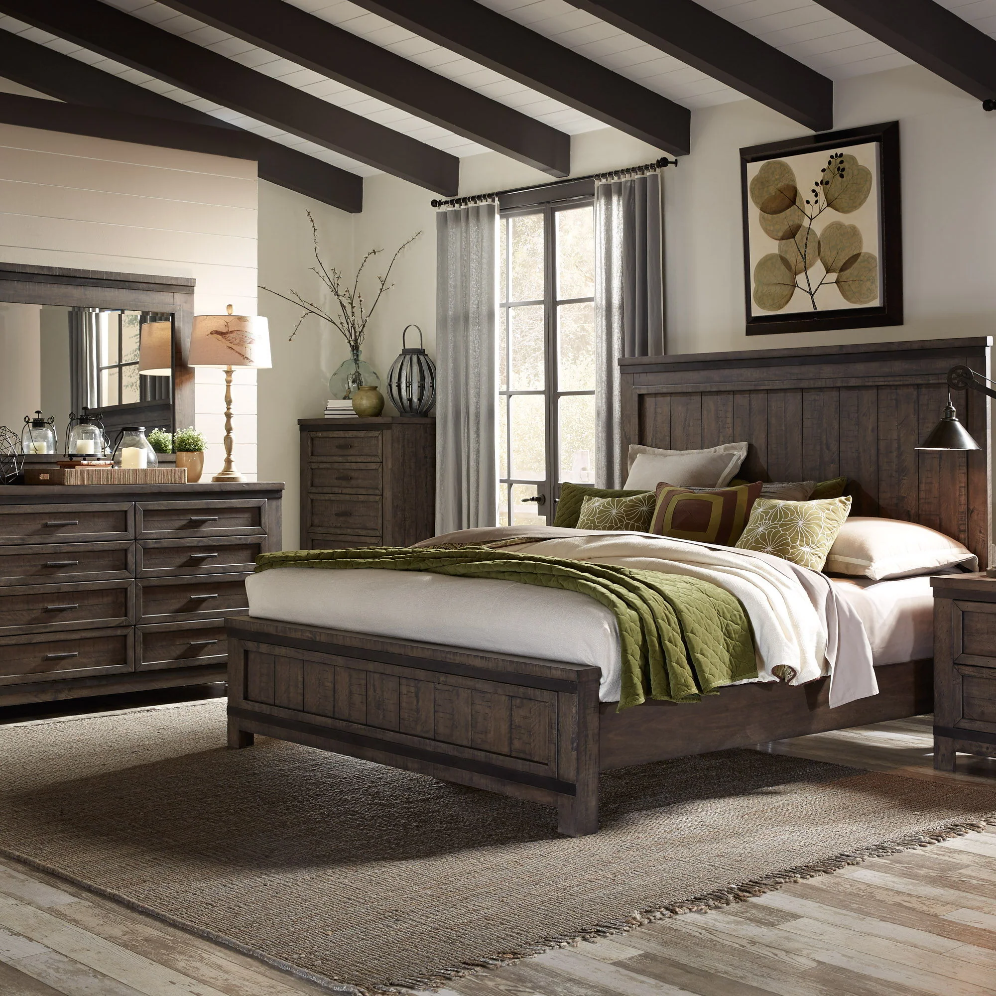 Thornwood Hills - Panel Bed, Dresser & Mirror - Image 1
