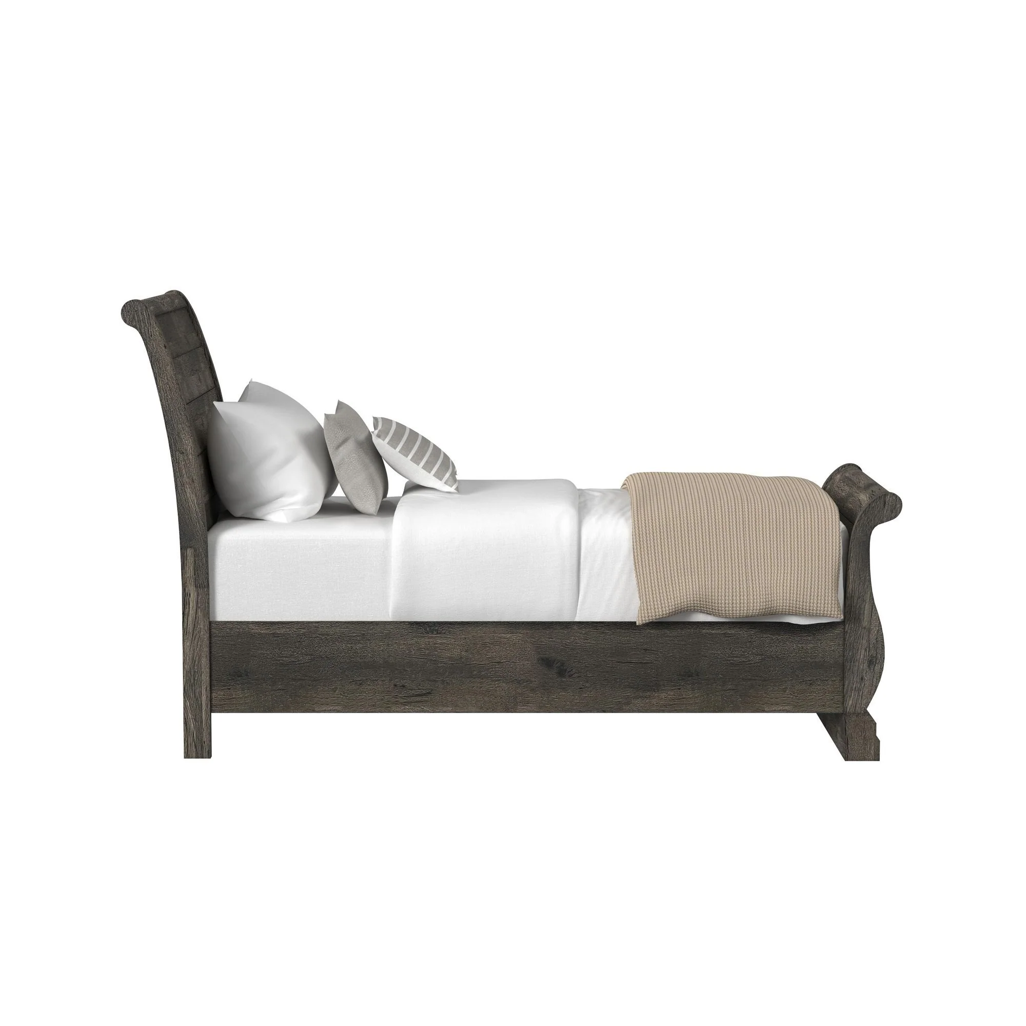 Park Ridge - Twin Sleigh Storage Footboard With Slats - Charcoal - Image 3