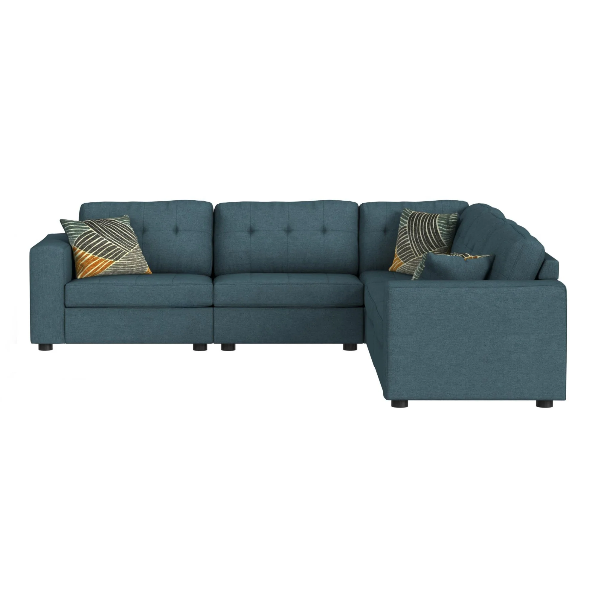 Options One - LHF Chair With 1 Pillow - Teal - Image 3