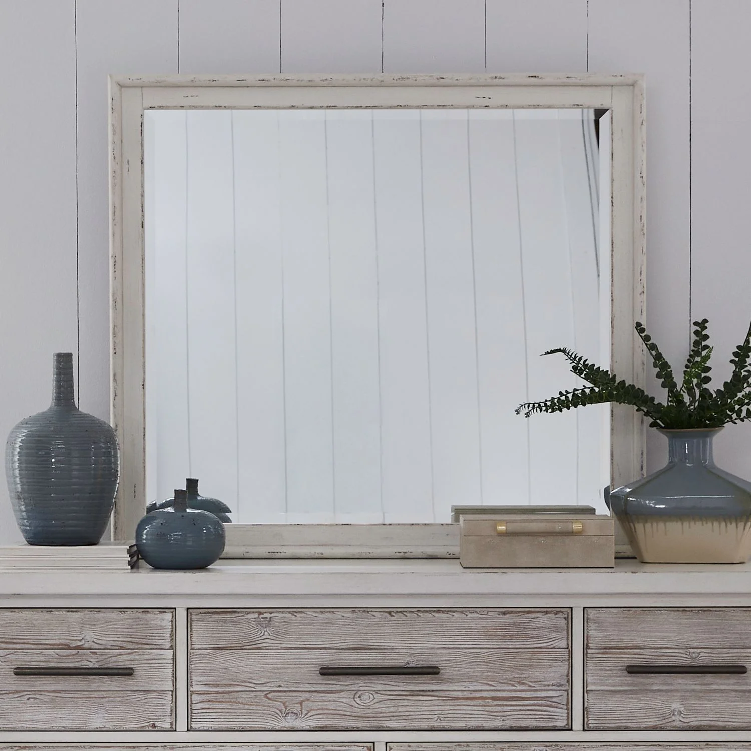 Backroads – Landscape Mirror – Weathered White