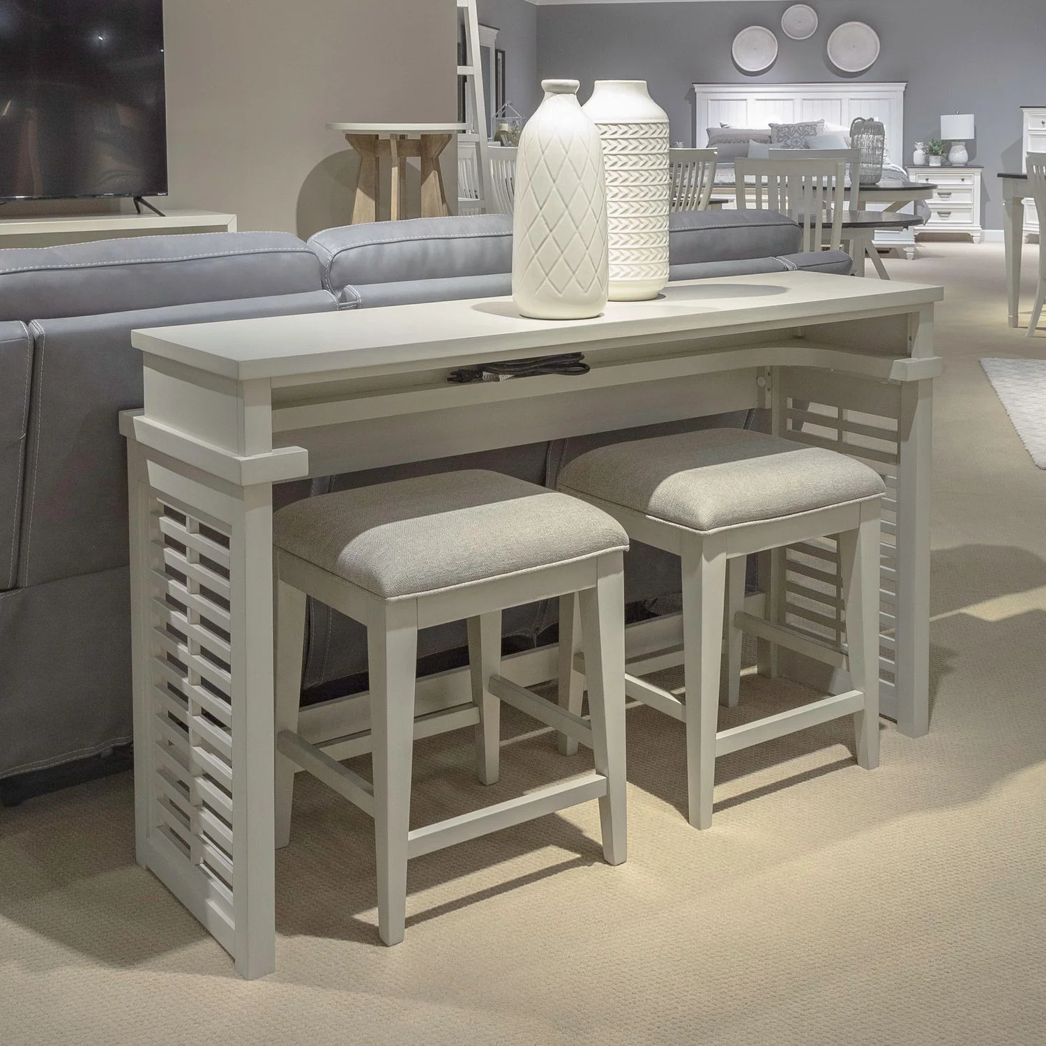 Berkley Square - 3 Piece Console Set - Linen & Khaki - Image 1