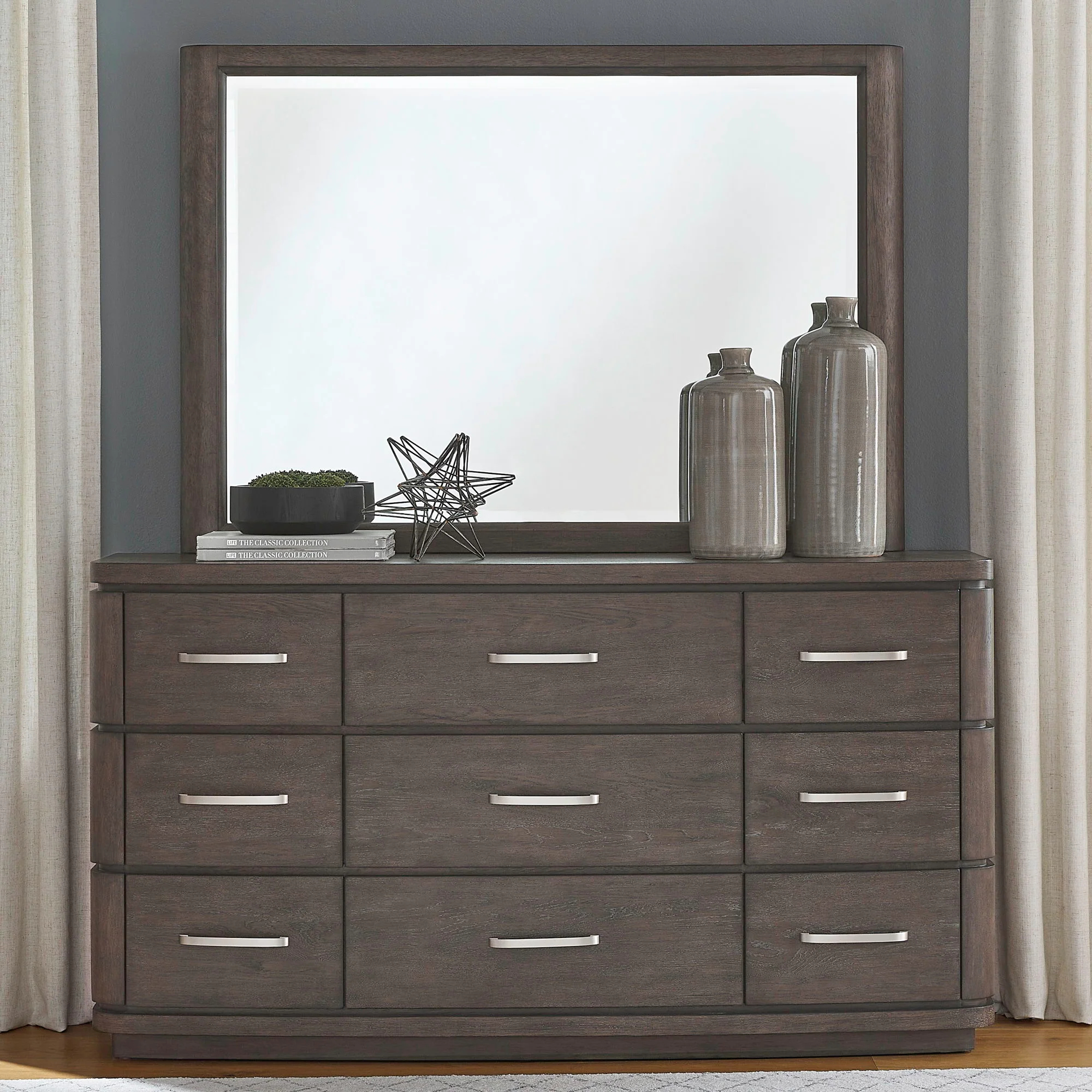 Cascade Falls - Dresser & Mirror - Satin Espresso - Image 1